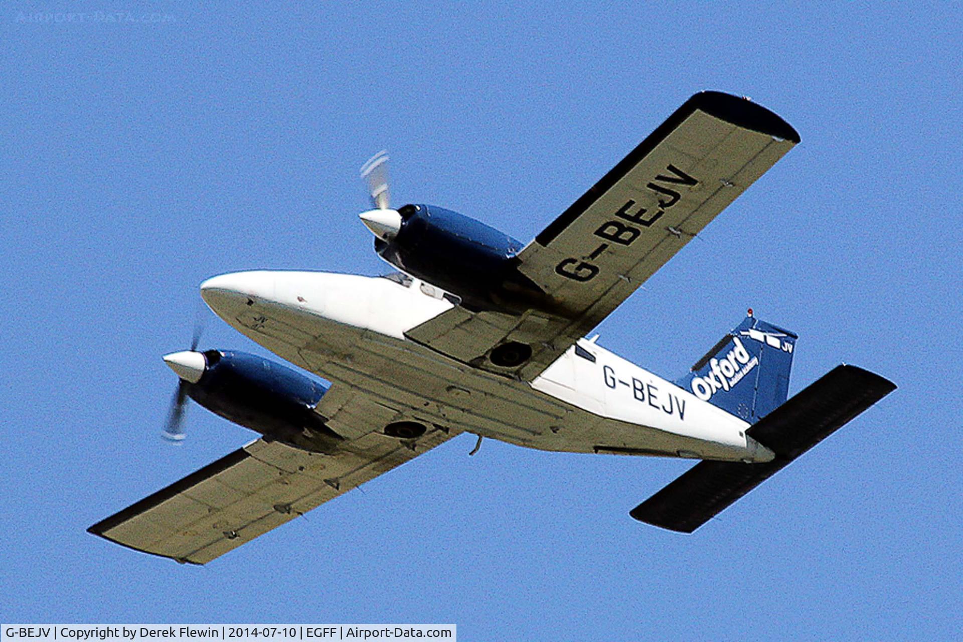 G-BEJV, 1976 Piper PA-34-200T Seneca II C/N 34-7770062, Seneca II, callsign Oxford 15, go-round 1500' runway 30 at EGFF, departed back to Oxford.