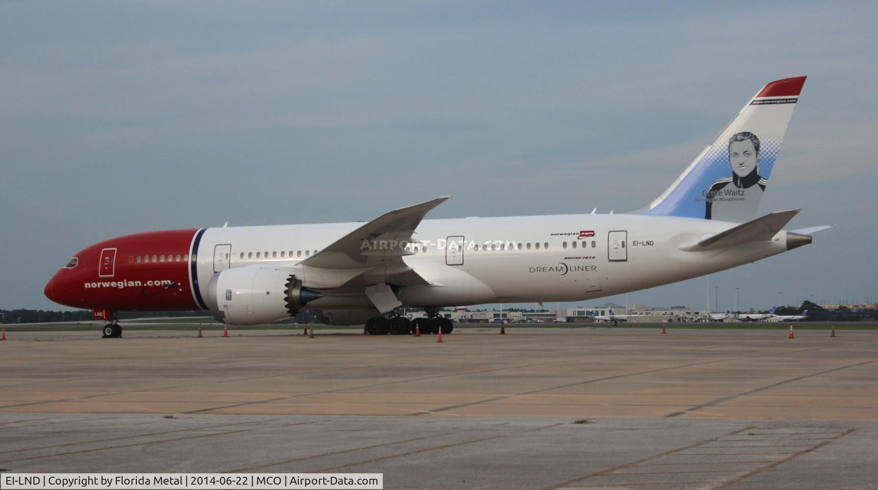 EI-LND, 2014 Boeing 787-8 Dreamliner C/N 35310, Norwegian 787-8 with Grete Waitz on the tail
