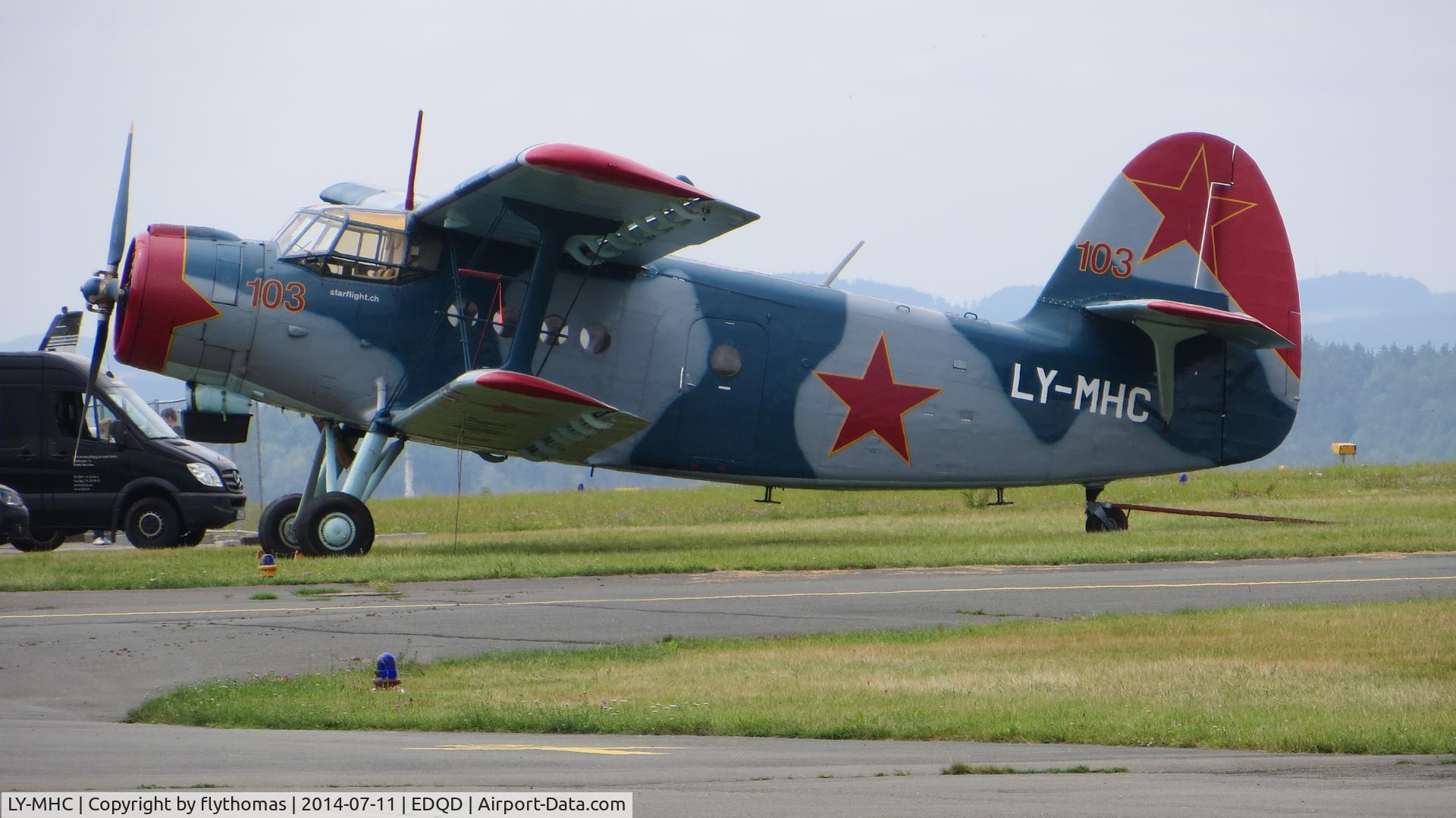 LY-MHC, Antonov An-2R C/N 1G215-33, An-2 LY-MHC Bayreuth Airport Bindlacher Berg