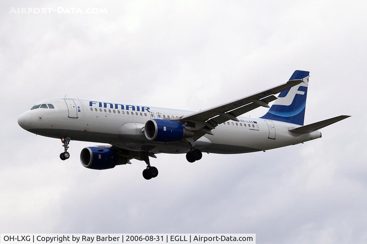 OH-LXG, 2002 Airbus A320-214 C/N 1735, Airbus A320-214 [1735] (Finnair) Heathrow~G 31/08/2006. On finals 27L.