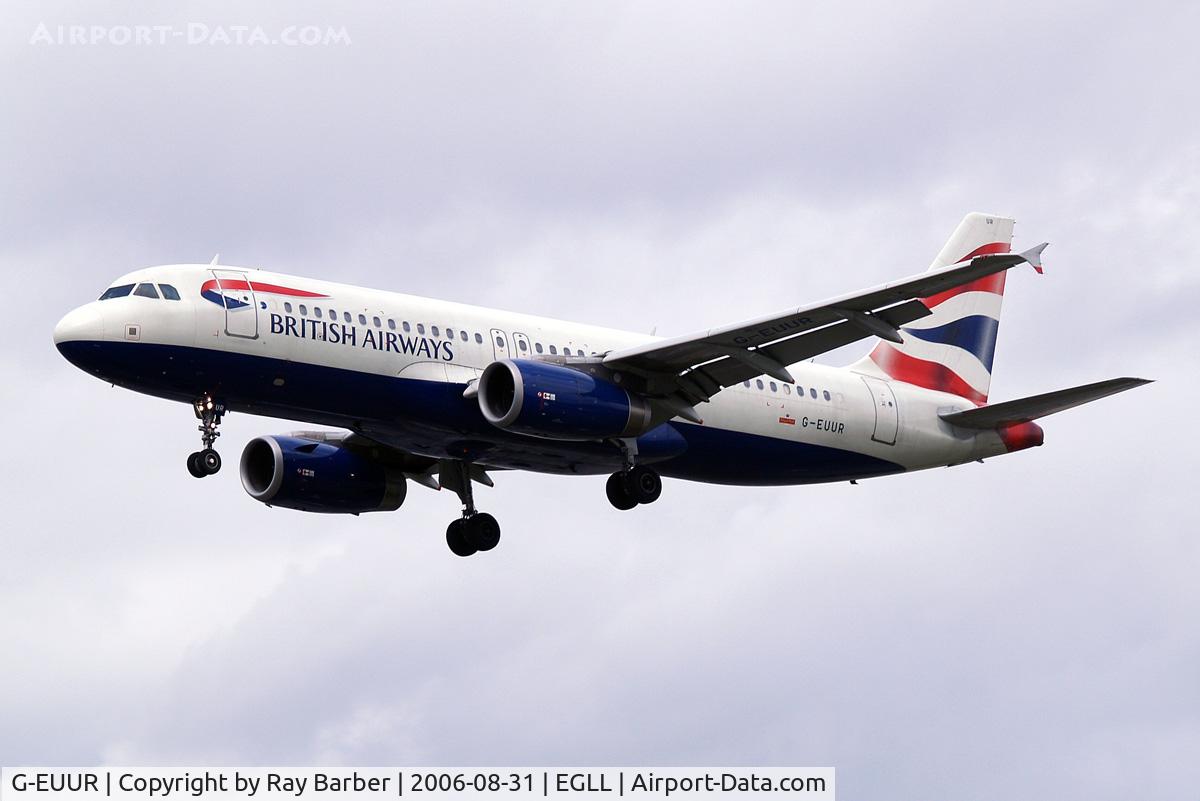 G-EUUR, 2003 Airbus A320-232 C/N 2040, Airbus A320-232 [2040] (British Airways) Heathrow~G 31/08/2006. On finals 27L