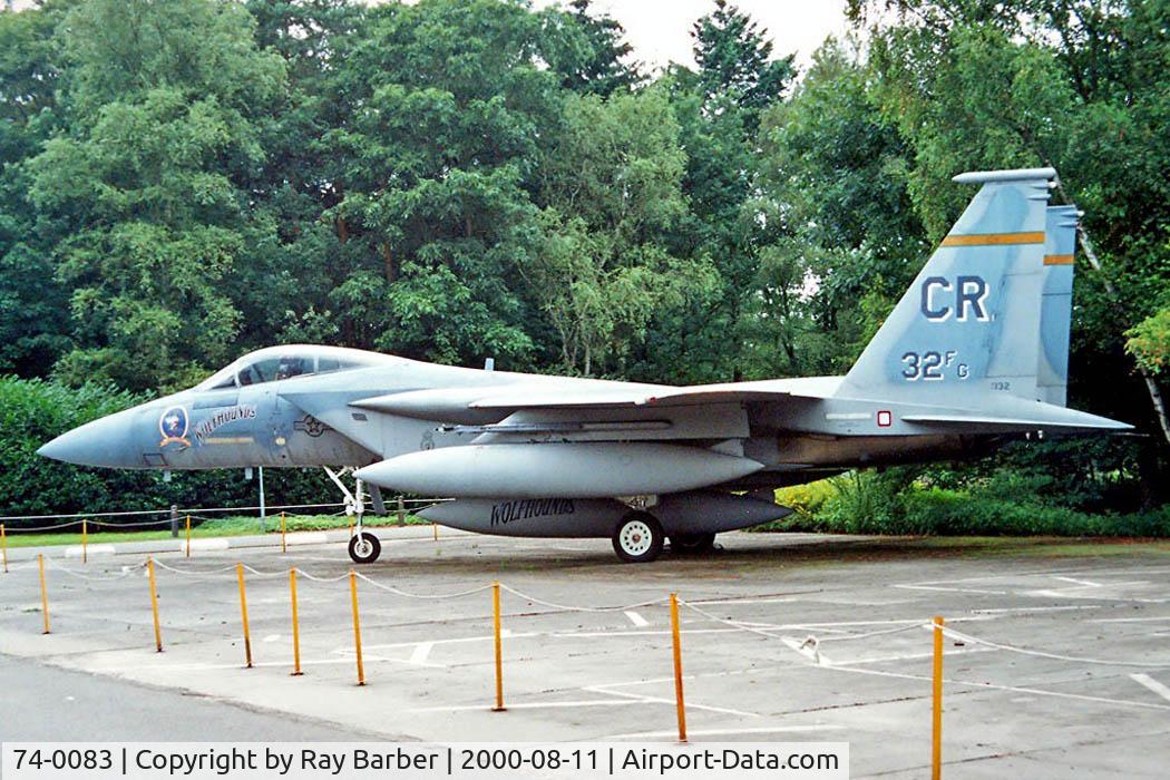 74-0083, 1974 McDonnell Douglas F-15A Eagle C/N 0055/A044, McDonnell Douglas F-15A Eagle [55] (United States Air Force) Kamp Van Zeist Soesterberg~PH 11/08/2000
