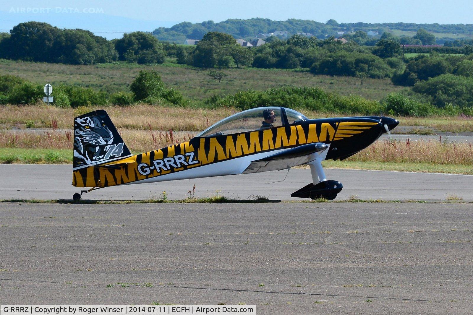 G-RRRZ, 2013 Vans RV-8 C/N PFA 305-15107, Visiting Vans RV-8 in tiger markings.