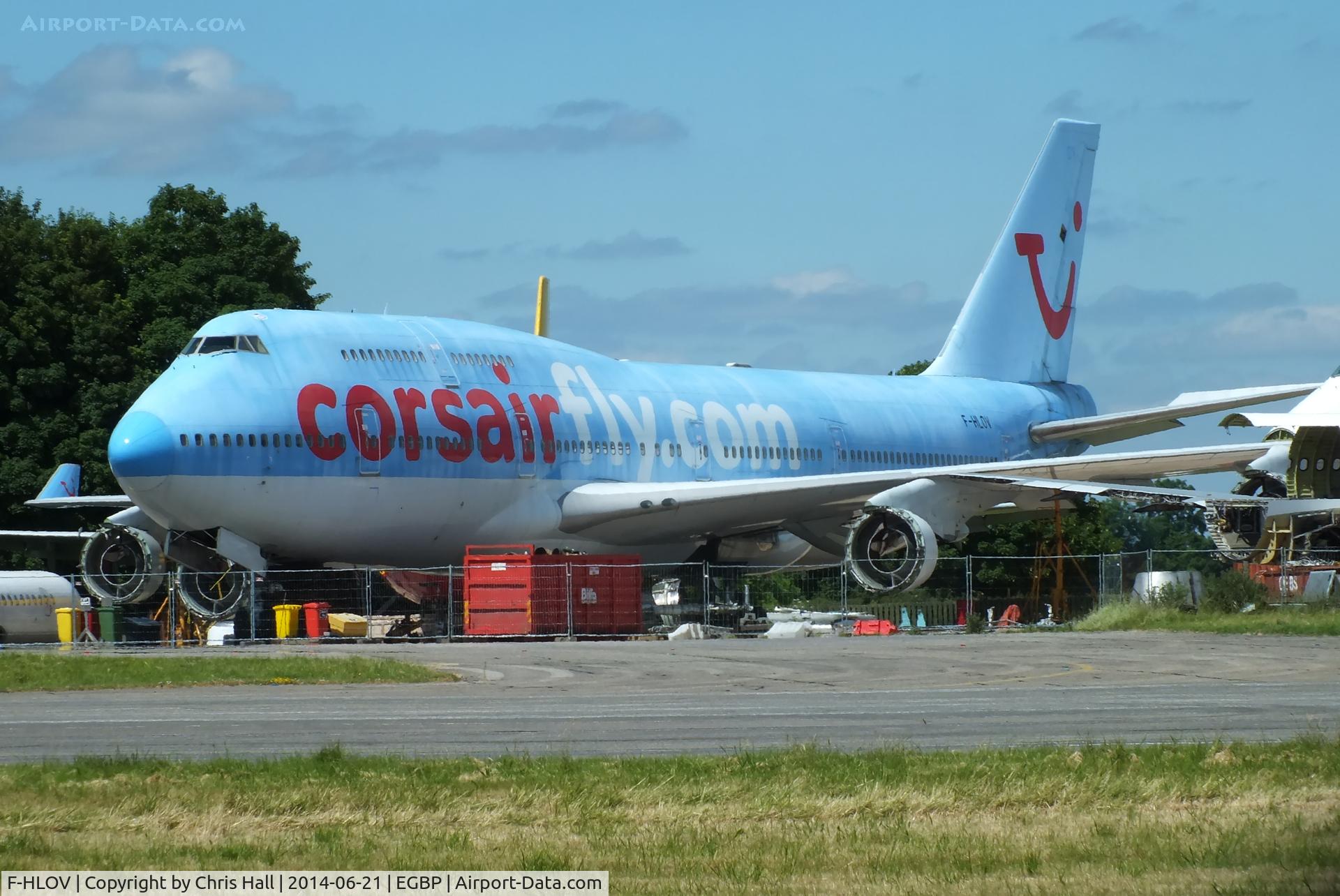 F-HLOV, 1992 Boeing 747-422 C/N 25379, now in the scrapping area at Kemble