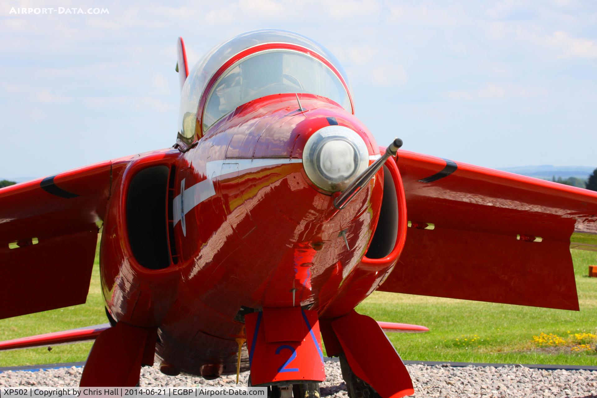 XP502, 1962 Folland Gnat T.1 C/N FL517, wearing the serial XR540, representing Folland Gnat T.1 C/N FL551 which served with the Red Arrows