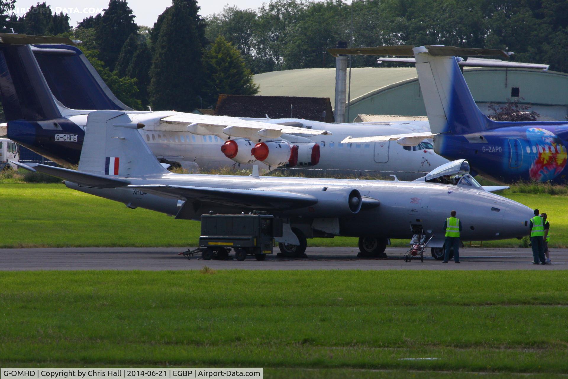 G-OMHD, 1959 English Electric Canberra PR.9 C/N SH1724, preparing to depart for its display at the Weston Air Festival
