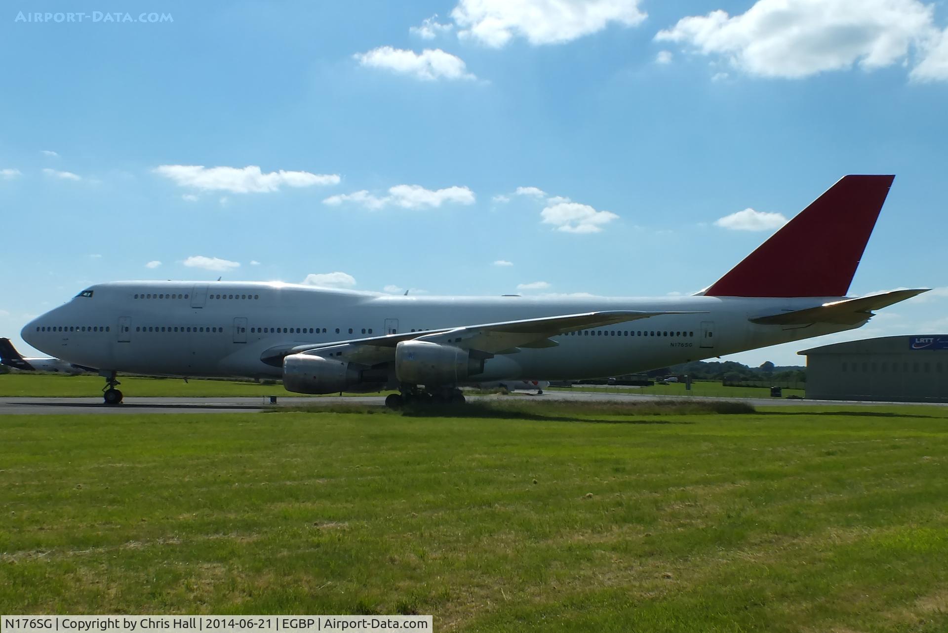 N176SG, 1986 Boeing 747-338 C/N 23408, stored at Kemble