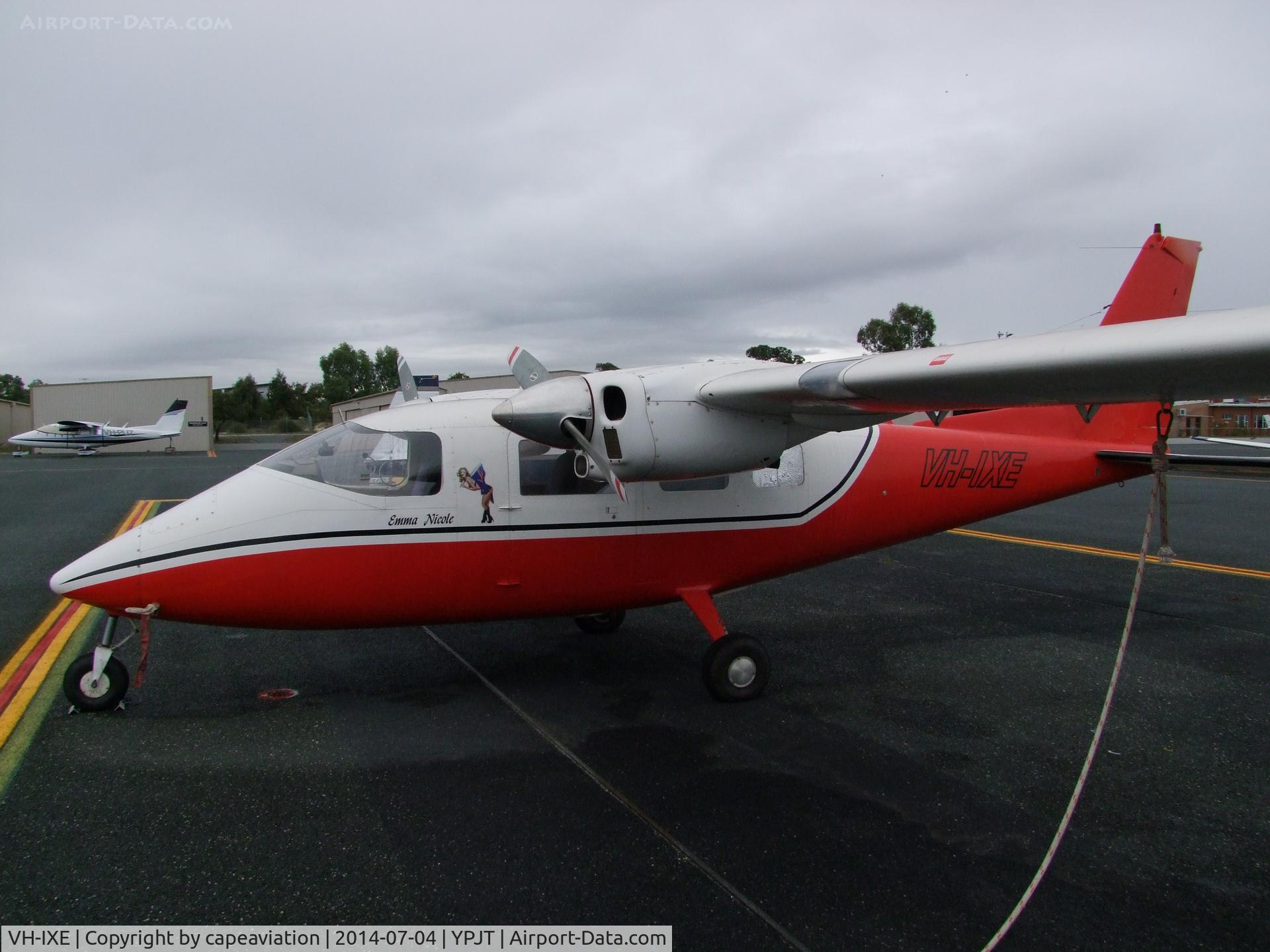 VH-IXE, 1979 Partenavia P-68B C/N 178, Relocated to Jandakot YPJT after a 8.5 hour flight from Kununurra on nthe 29th and 30th June 2014. Now for a full IFR annual inspection and a new MR and she will be flying again after 3 years idle.