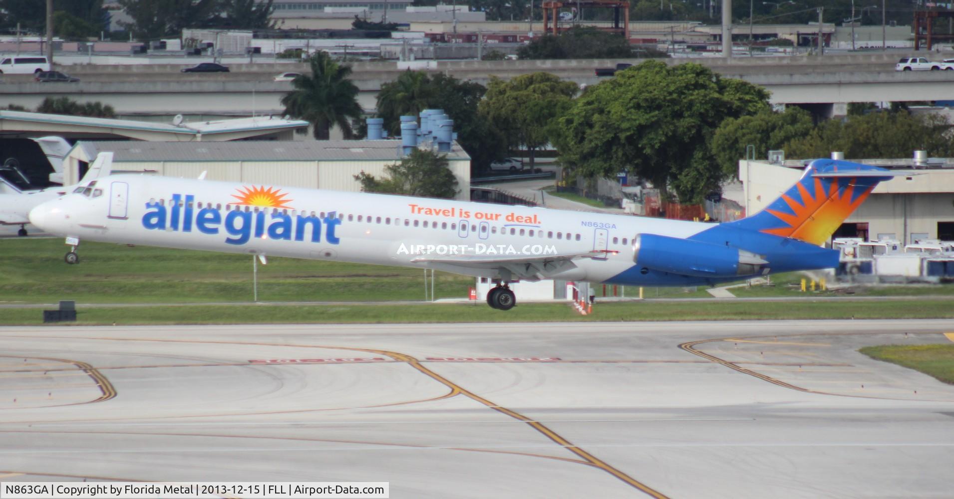 N863GA, 1989 McDonnell Douglas MD-83 (DC-9-83) C/N 49911, Allegiant MD-83