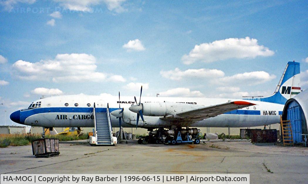 HA-MOG, 1964 Ilyushin Il-18V C/N 184007103, Ilyushin IL-18V [184007103] (Malev Air Cargo) Budapest-Ferihegy~HA 15/06/1996