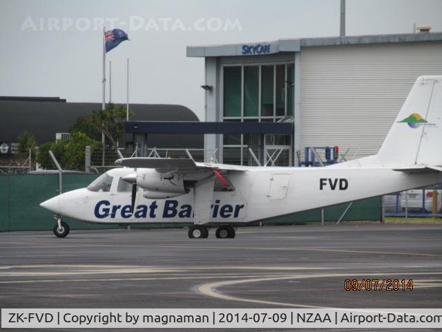 ZK-FVD, 1973 Britten-Norman BN-2A-26 Islander C/N 316, At domestic apron