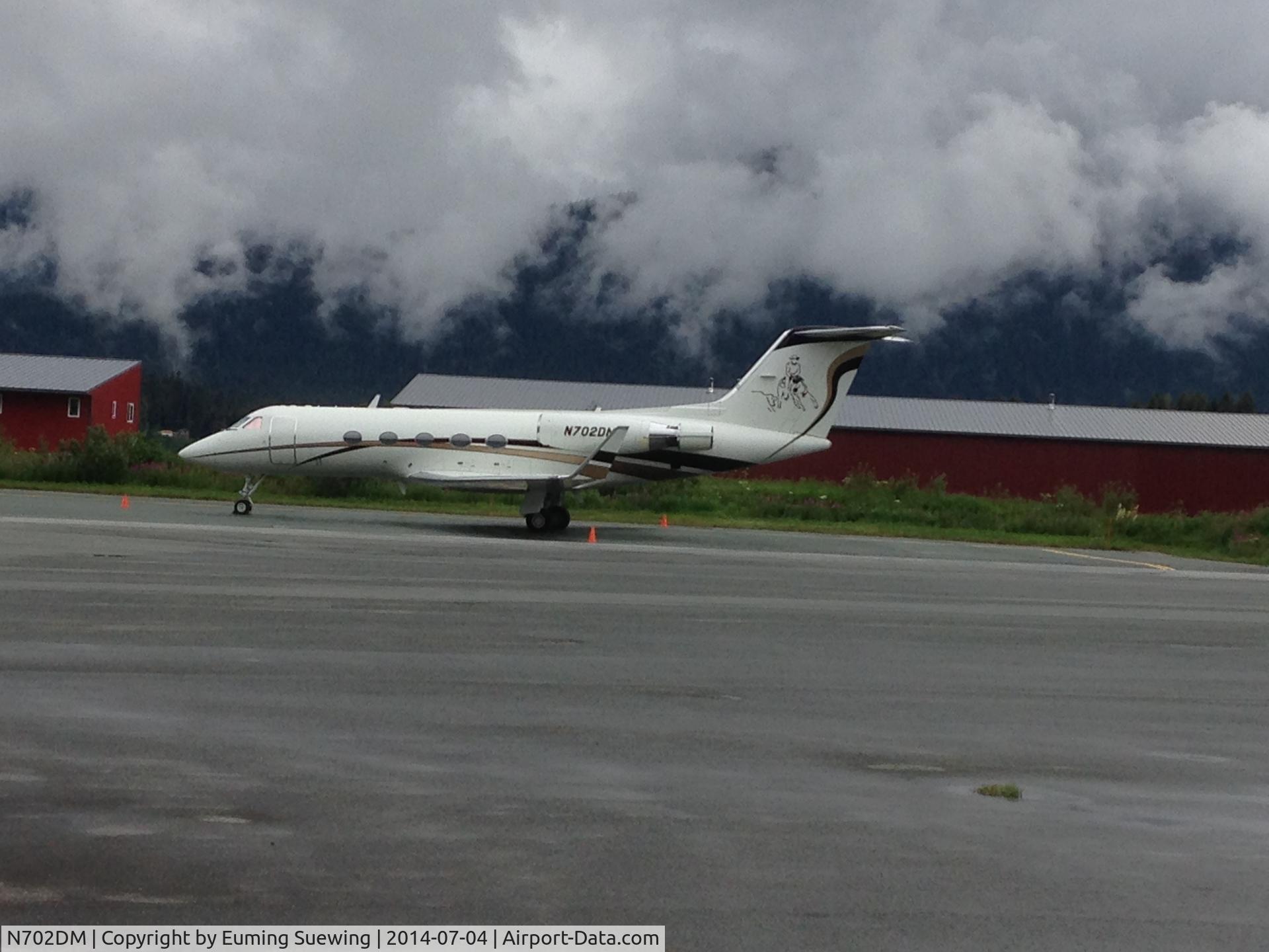 N702DM, 1984 Gulfstream Aerospace G-1159A Gulfstream III C/N 428, Sitting in Juneau AK