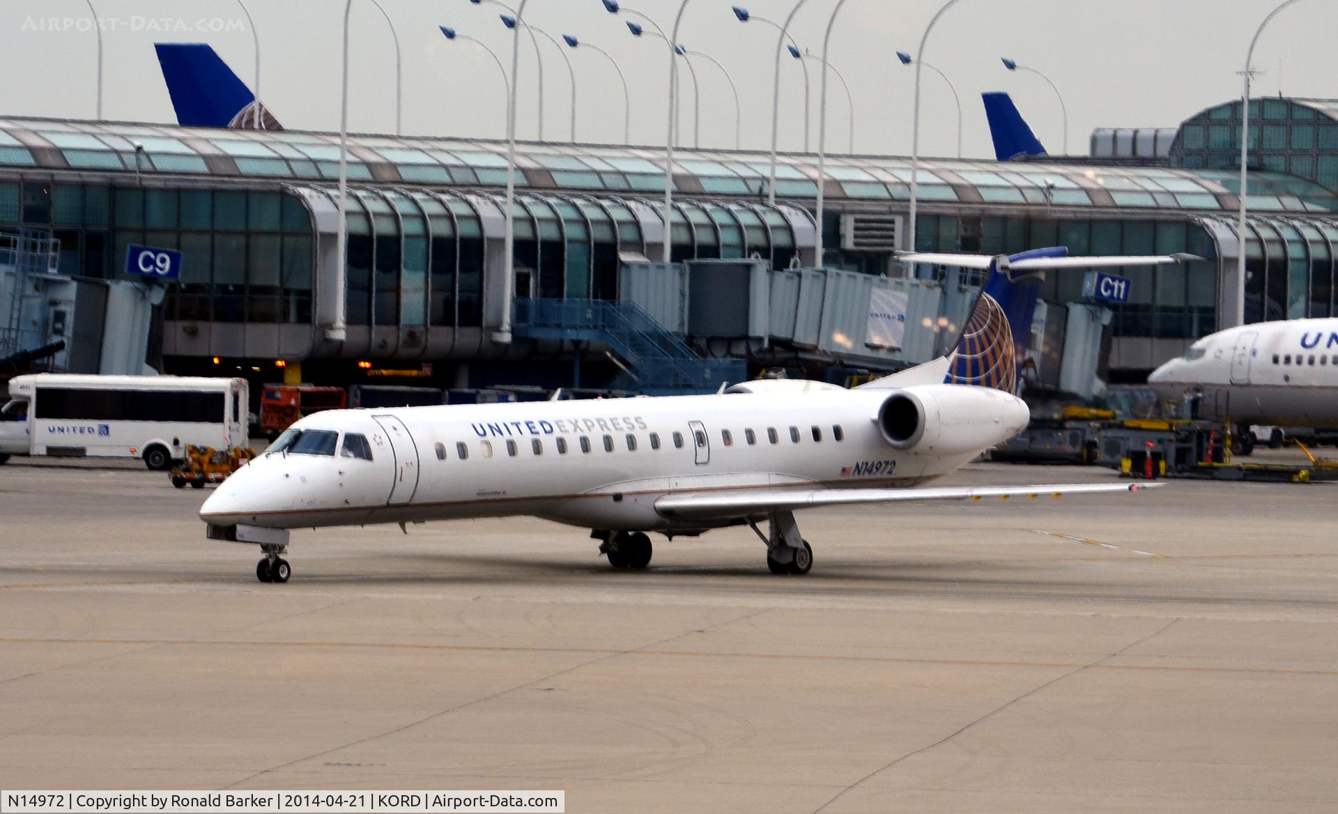 N14972, 1999 Embraer ERJ-145LR (EMB-145LR) C/N 145151, Taxi O'Hare