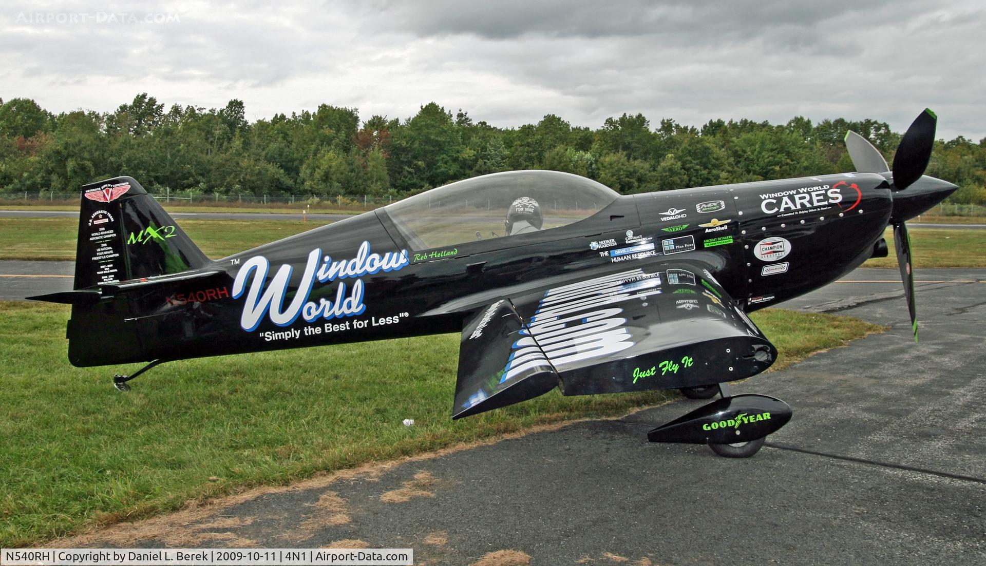 N540RH, 2007 MXR Technologies MX2 C/N 2, Very sleek aerobatic aircraft, seen at Greenwood Lake, NJ.