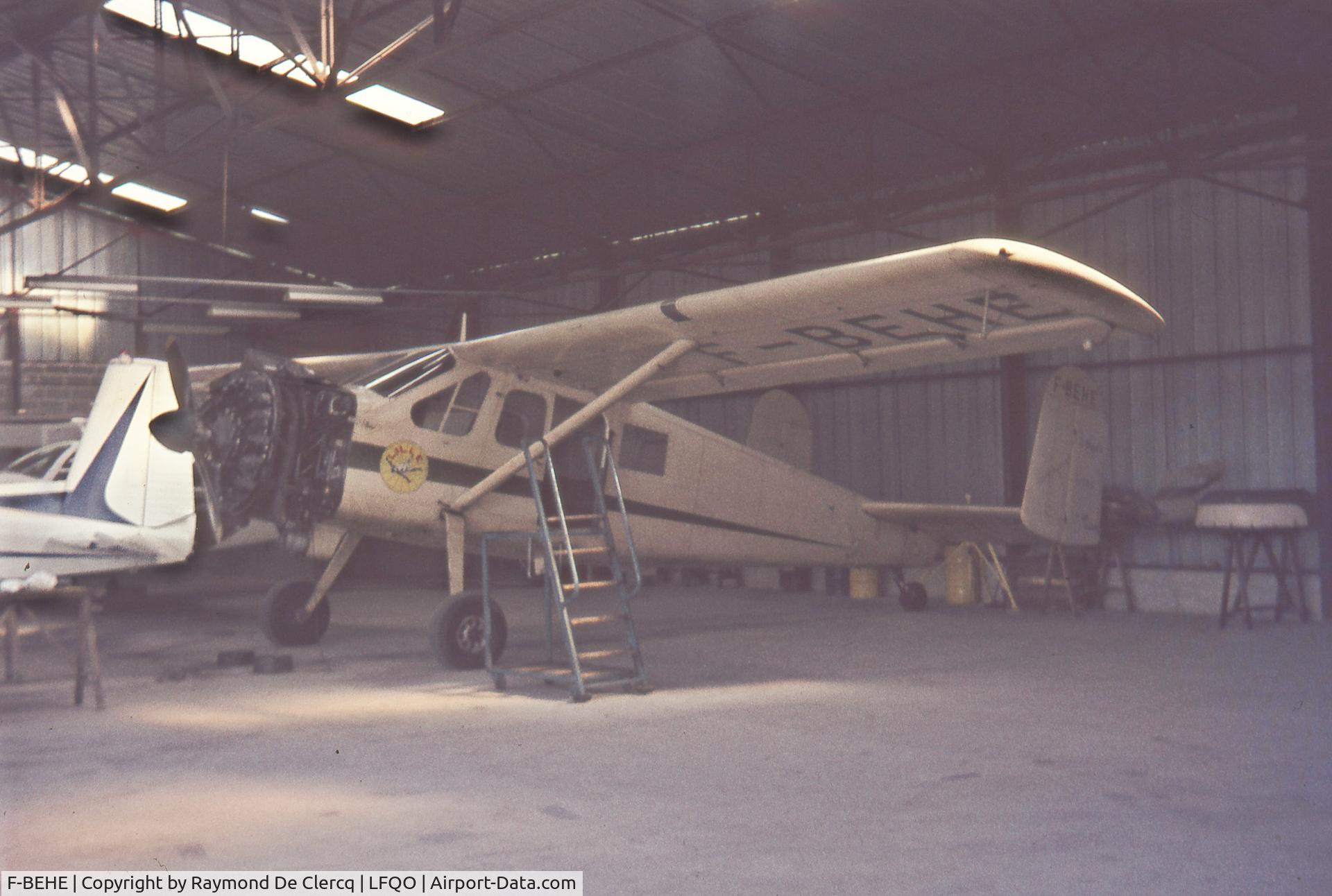 F-BEHE, Max Holste MH-1521C Broussard C/N 07, Lille-Marcq ?  Late sixties.