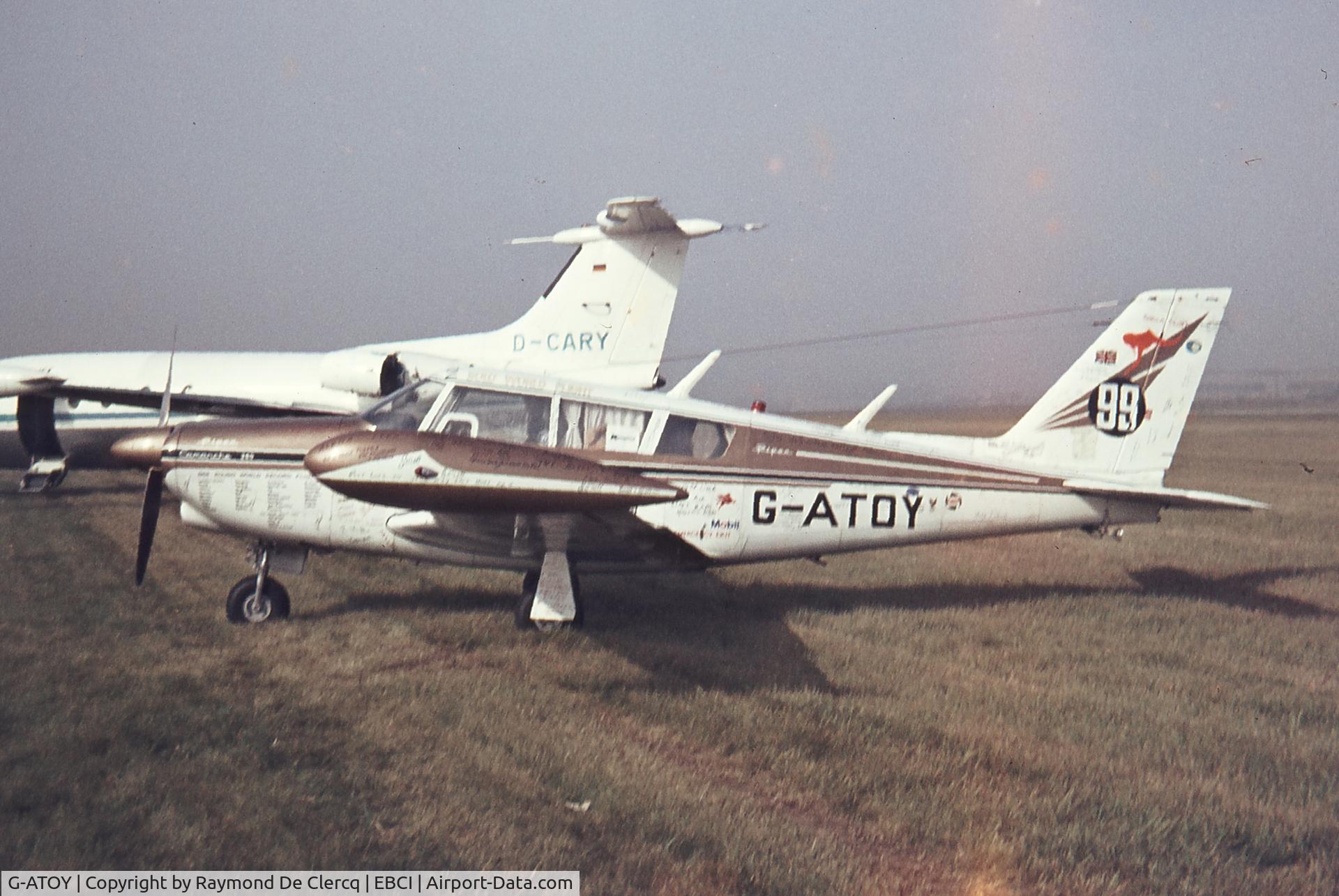 G-ATOY, 1966 Piper PA-24-260 Comanche B C/N 24-4346, At Gosselies Airport.