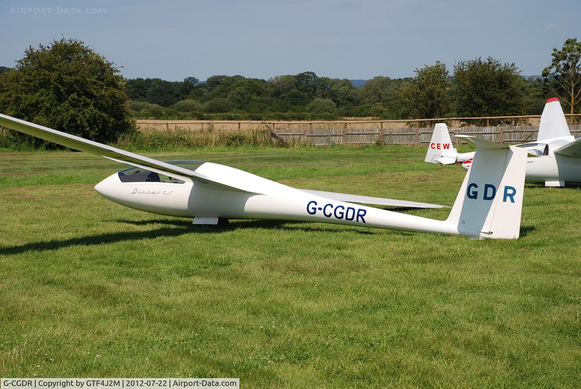 G-CGDR, 1991 Schempp-Hirth Discus CS C/N 016CS, G-CGDR 'GDR' at Seighford 22.7.12