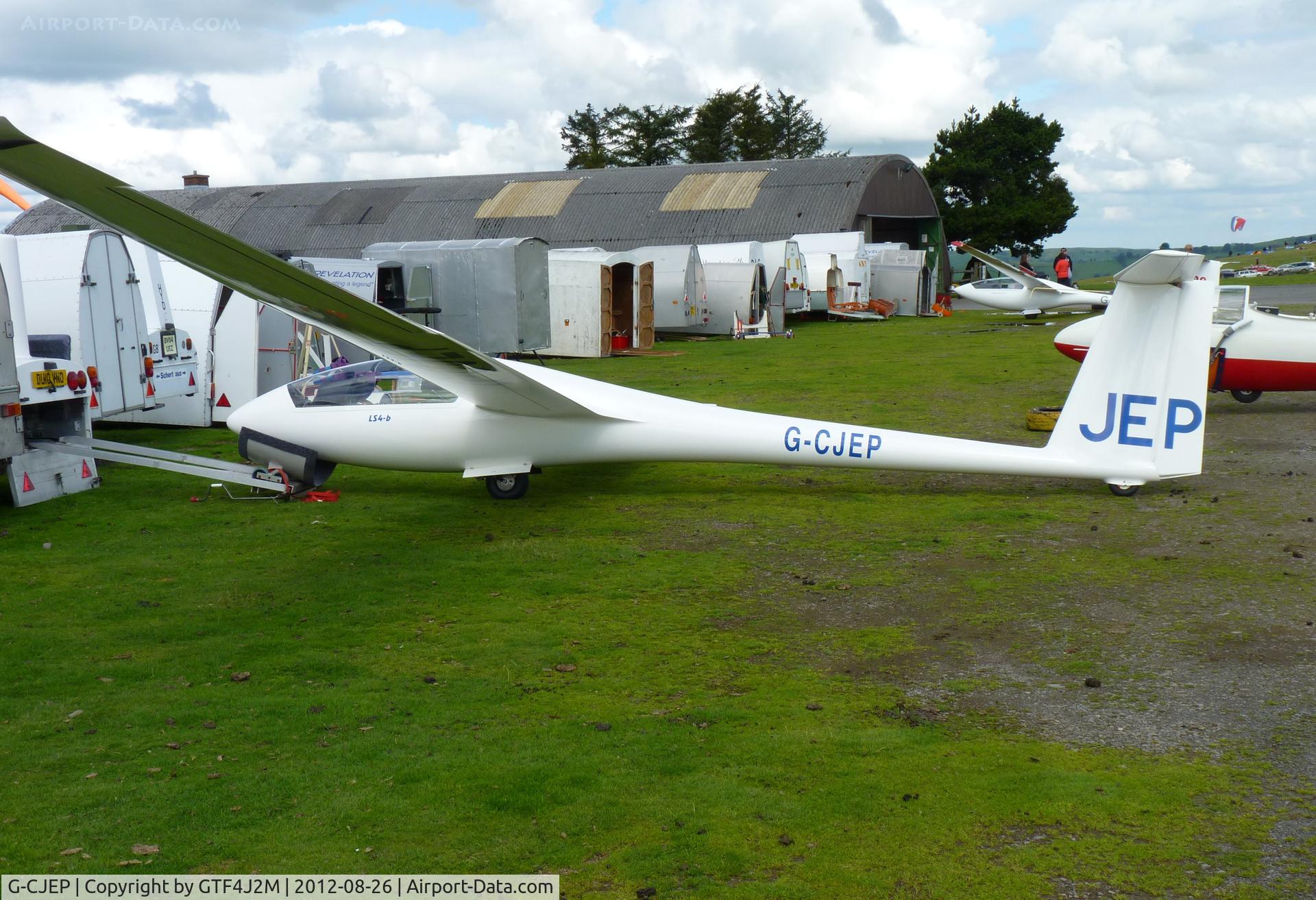 G-CJEP, 1998 Rolladen-Schneider LS-4b C/N 41021, G-CJEP 'JEP' at Long Mynd 26.8.12