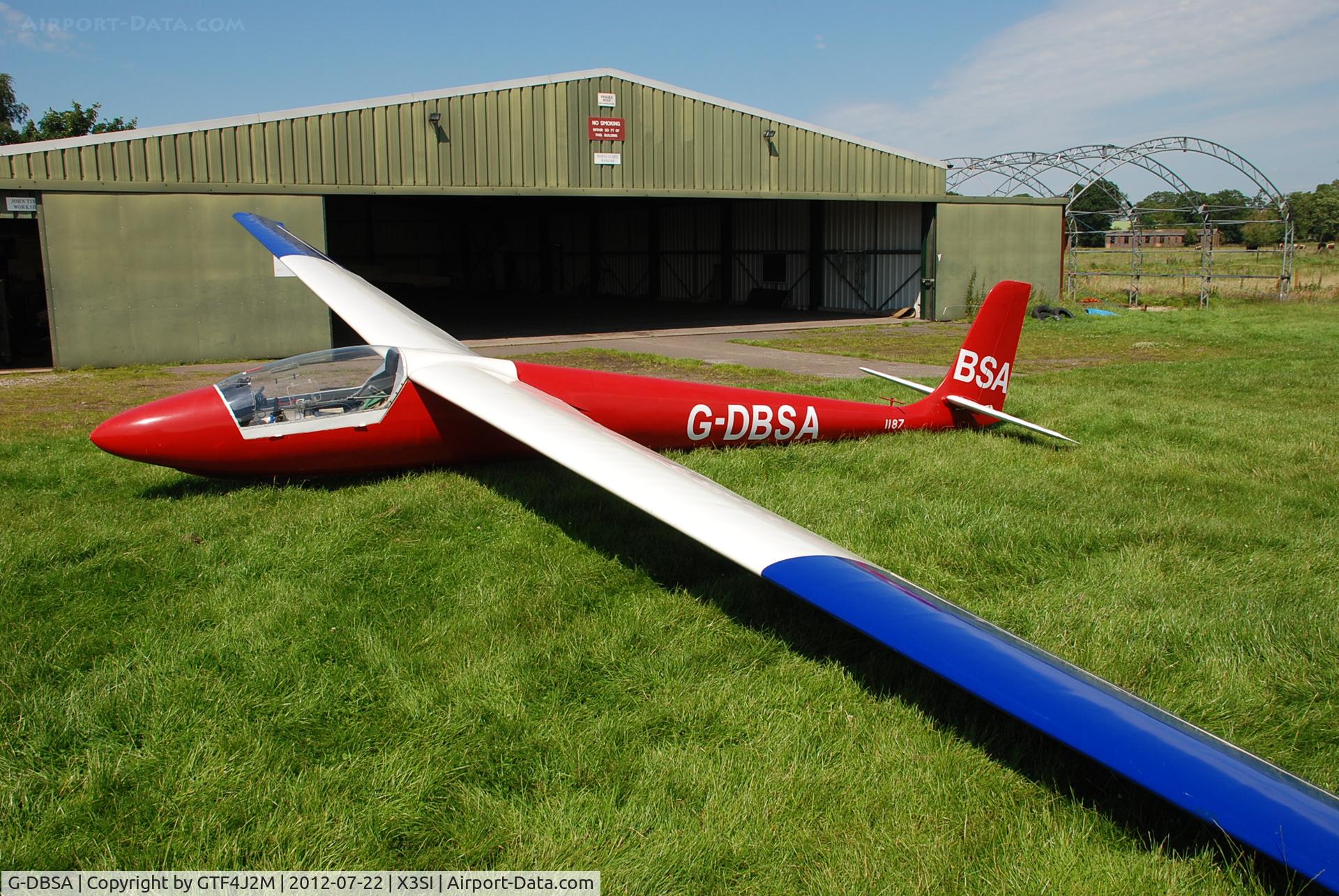 G-DBSA, 1964 Slingsby T-51 Dart C/N 1405, G-DBSA 'BSA' at Seighford 22.7.12