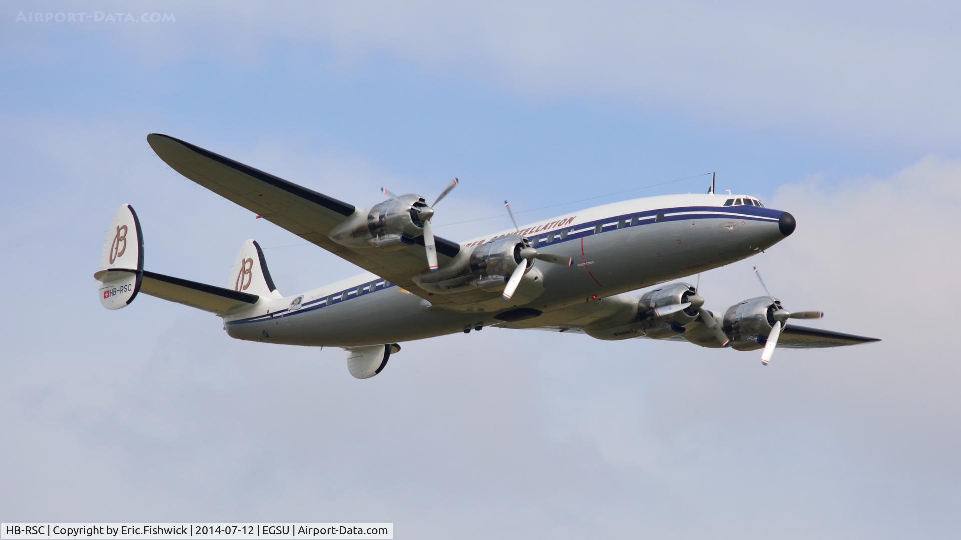HB-RSC, 1955 Lockheed C-121C Super Constellation (L-1049F) C/N 1049F-4175, 43. HB-RSC at The Flying Legends Air Show, IWM Duxford. July,2014.