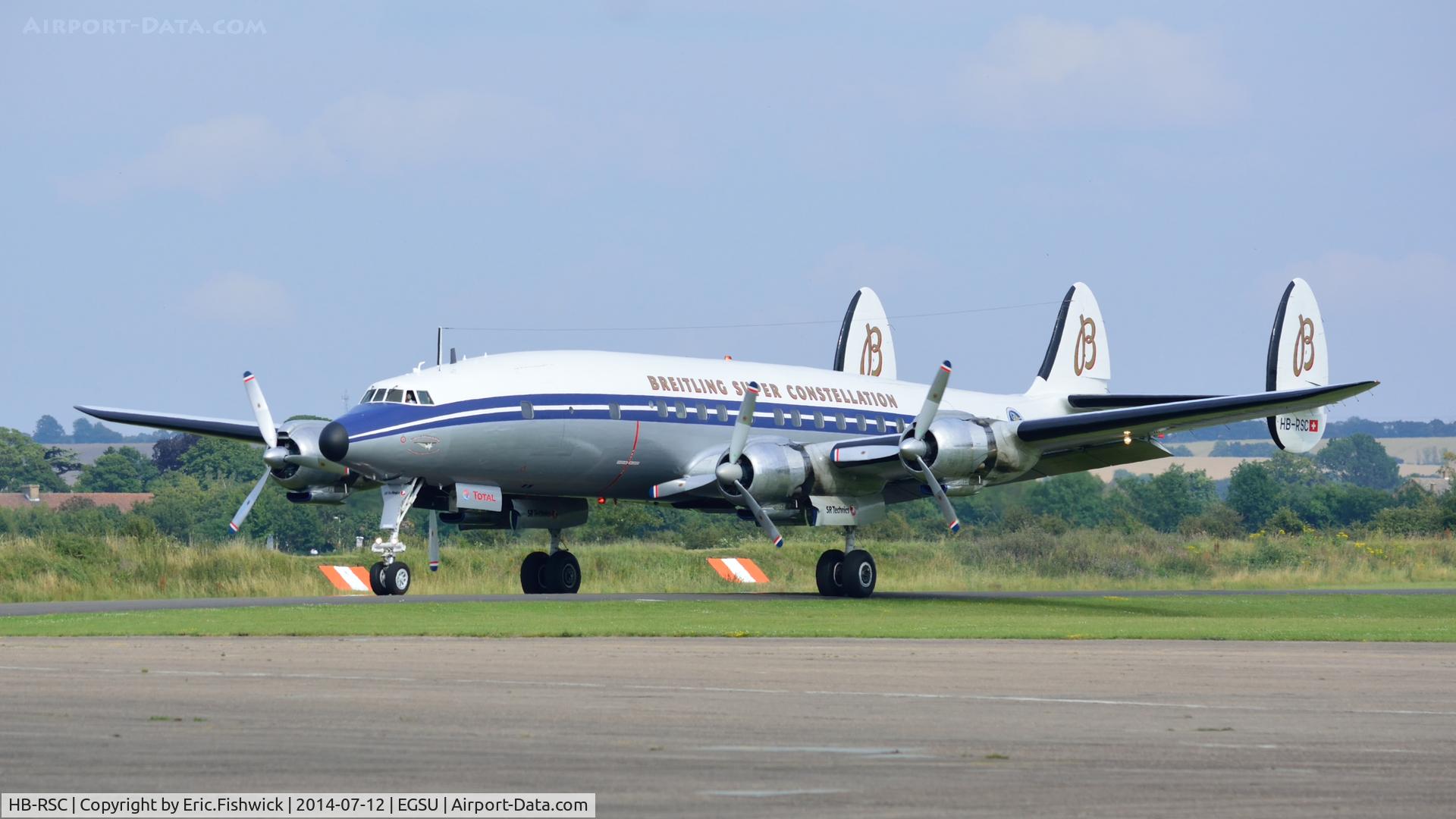 HB-RSC, 1955 Lockheed C-121C Super Constellation (L-1049F) C/N 1049F-4175, 3. HB-RSC at The Flying Legends Air Show, IWM Duxford. July,2014.