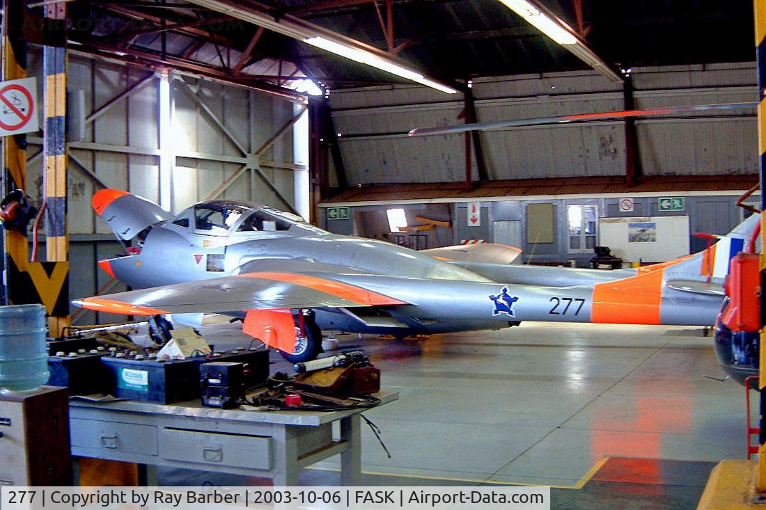 277, De Havilland DH-115 Vampire T.55 C/N 15498, de Havilland DH-115 Vampire T-55 [15498] (South African Air Force) Swartkop~ZS 06/10/2003