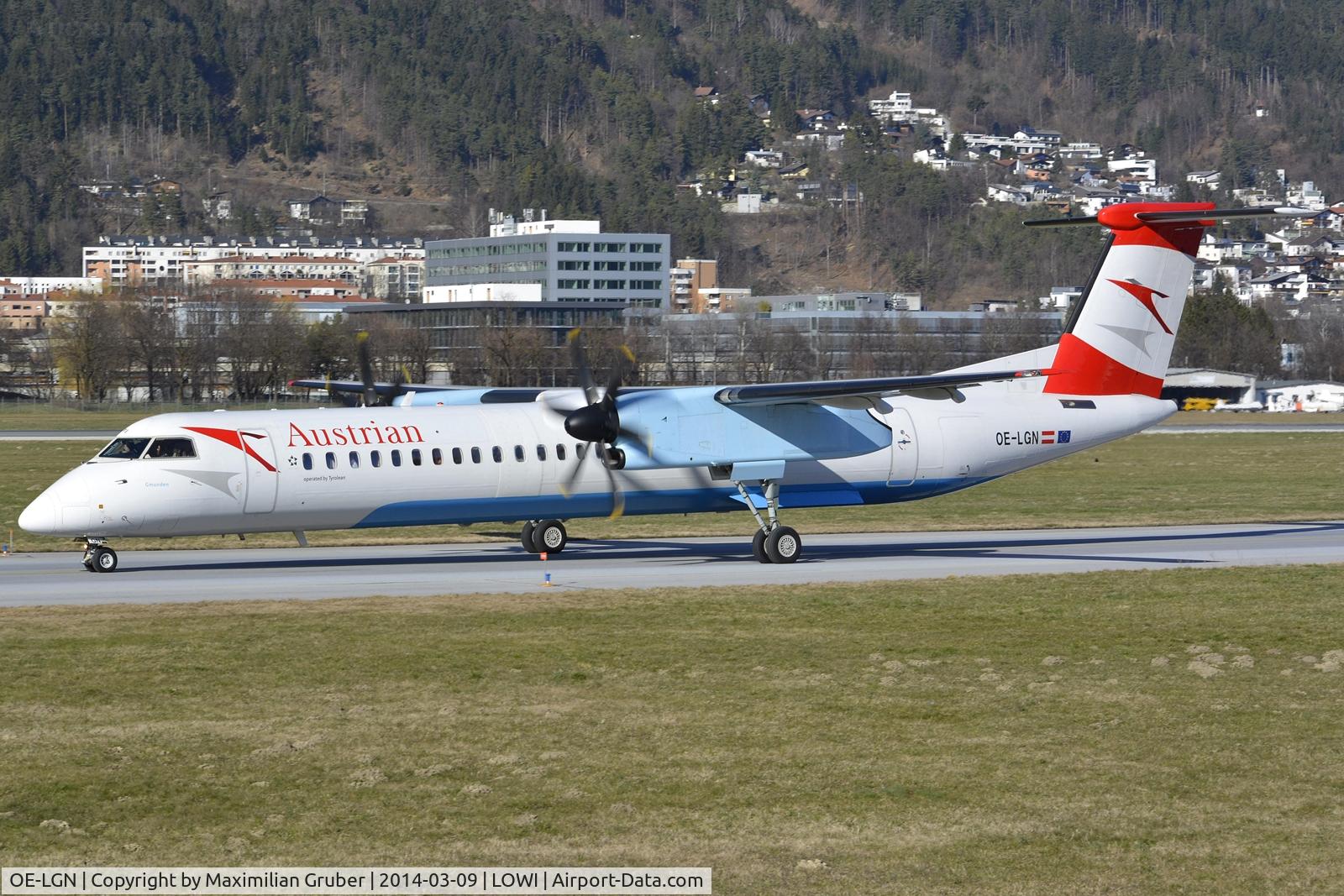 OE-LGN, 2010 De Havilland Canada DHC-8-402Q Dash 8 C/N 4326, Austrian (Tyrolean)