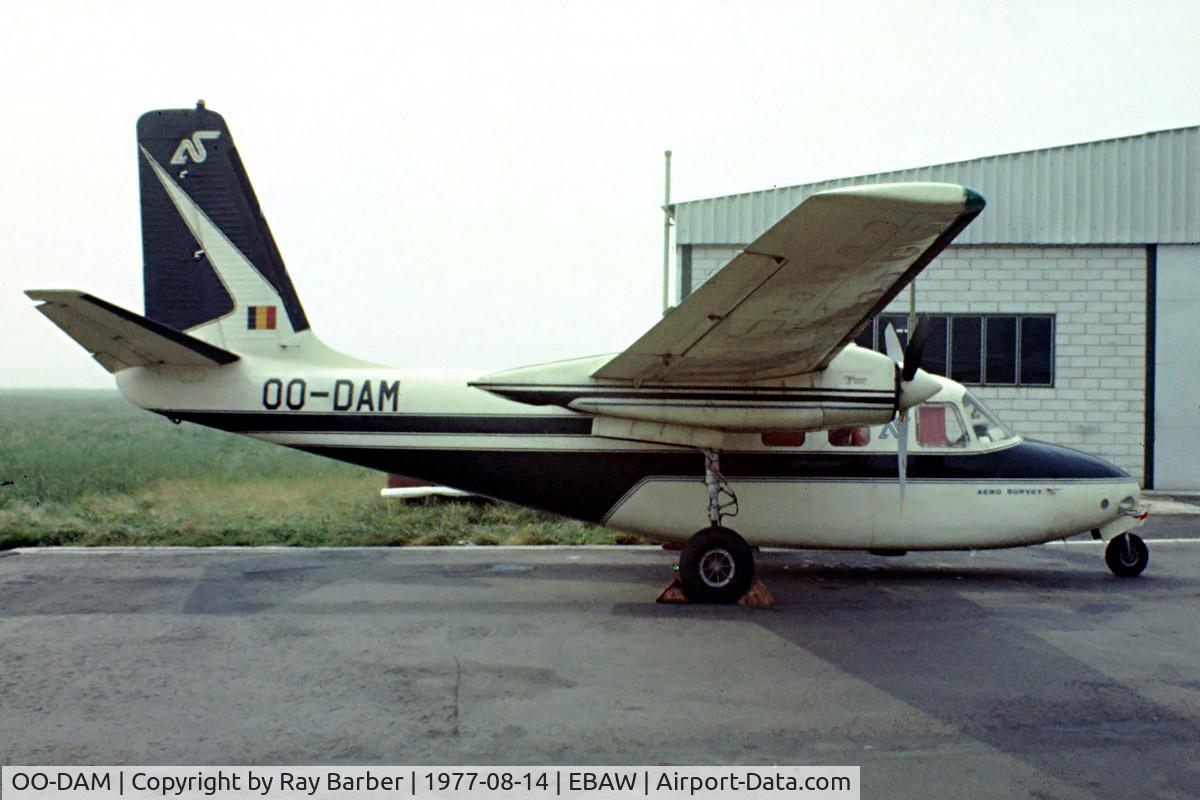 OO-DAM, 1960 Aero Commander 500B Commander C/N 893-1, Aero Commander 500B [893-1] Antwerp-Deurne~OO 14/08/1977.From a slide.
