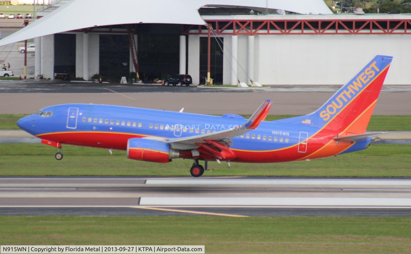 N915WN, 2008 Boeing 737-7H4 C/N 36888, Southwest 737-700