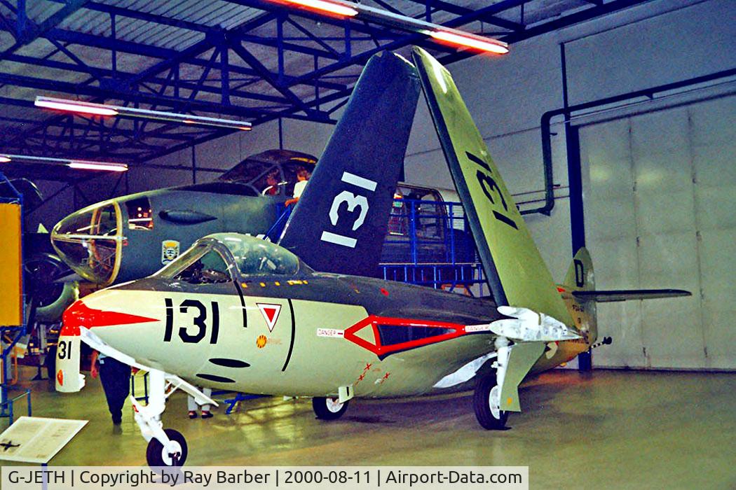 G-JETH, 1955 Hawker Sea Hawk FGA.6 C/N 6385, Hawker Sea Hawk FGA.6 [AW.6385] Kamp Van Zeist Soesterberg~PH 11/08/2000