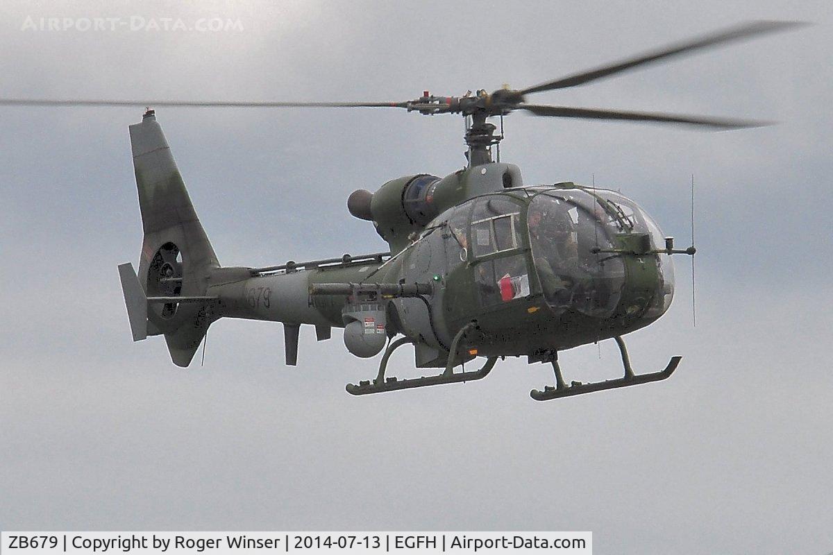 ZB679, 1984 Westland SA-341B Gazelle AH1 C/N 1982, Visiting Army Air Corps helicopter. Unit not known.
