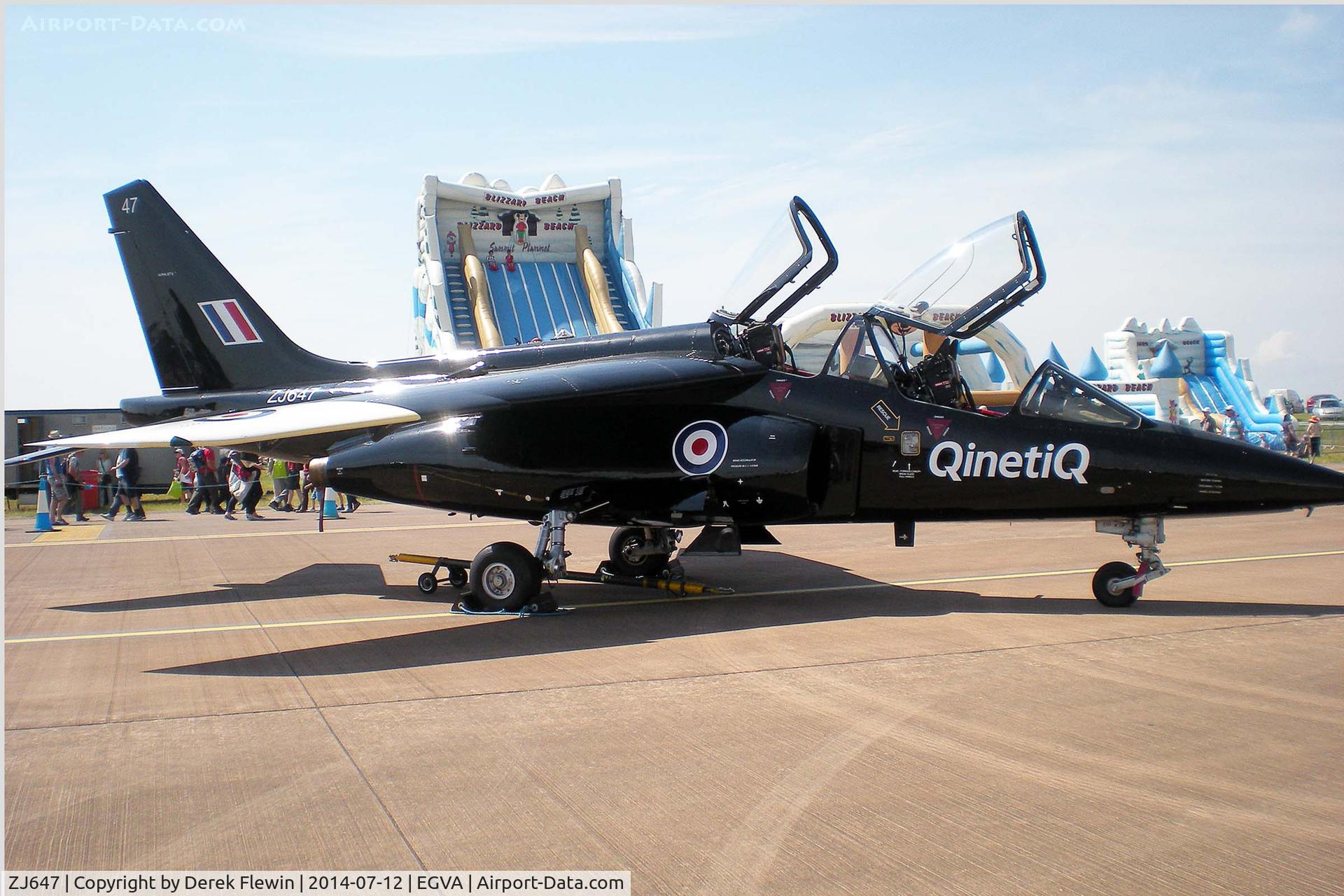 ZJ647, Dassault-Dornier Alpha Jet A C/N 0171, RIAT 2014, Alpha Jet A, QinetiQ, based at Boscombe Down, seen on static display.