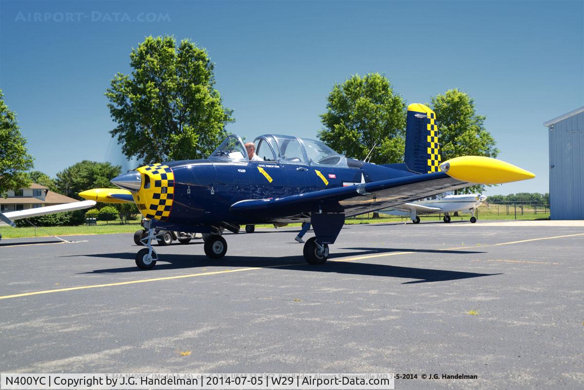 N400YC, 1953 Beech T-34A (A45) Mentor Mentor C/N G-128, At Bay Bridge for avionics up grade.