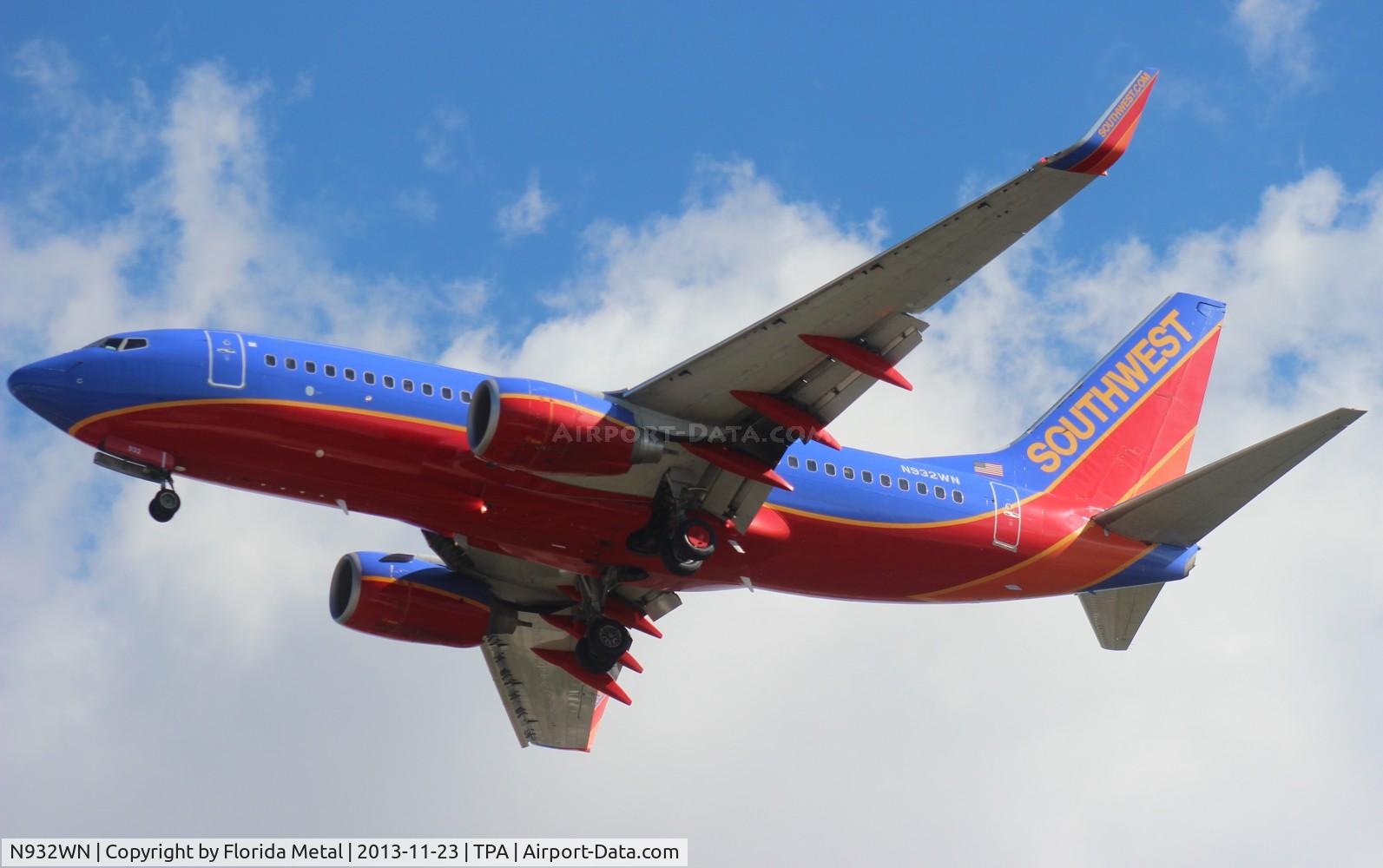 N932WN, 2009 Boeing 737-7H4 C/N 36639, Southwest 737-700