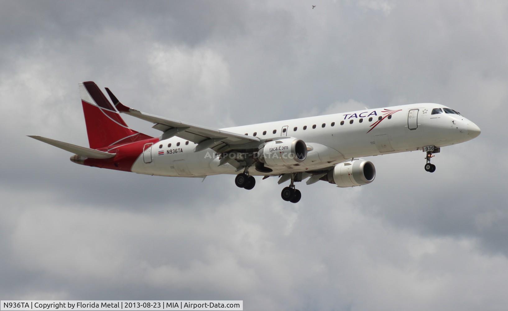 N936TA, 2008 Embraer 190AR (ERJ-190-100IGW) C/N 19000215, Taca E190