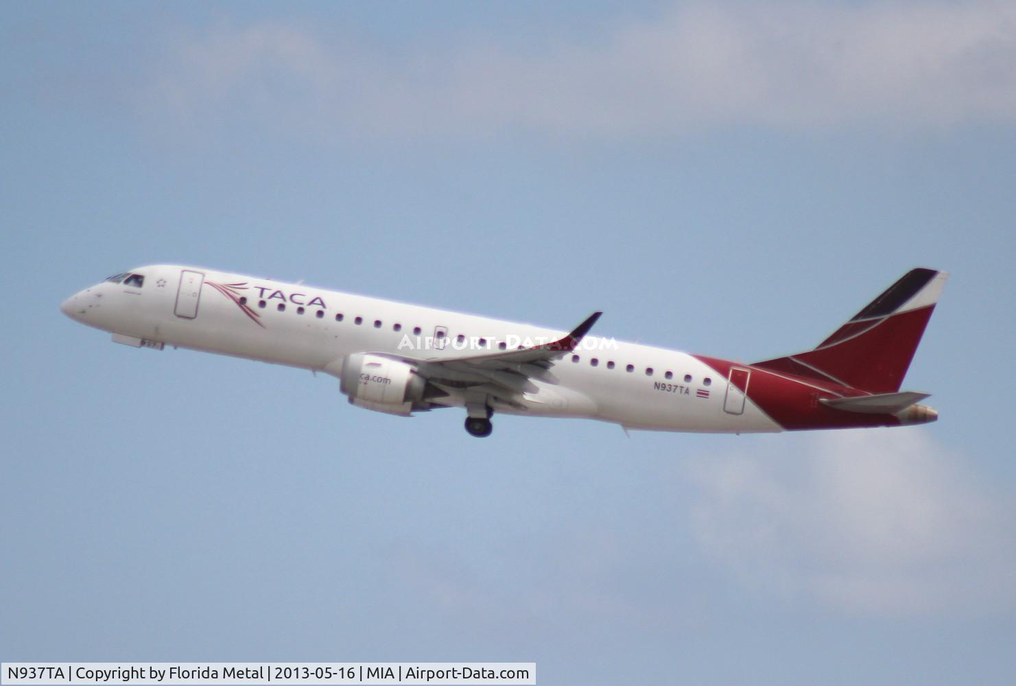 N937TA, Embraer ERJ-190-100 IGW 190AR C/N 19000221, Taca E190