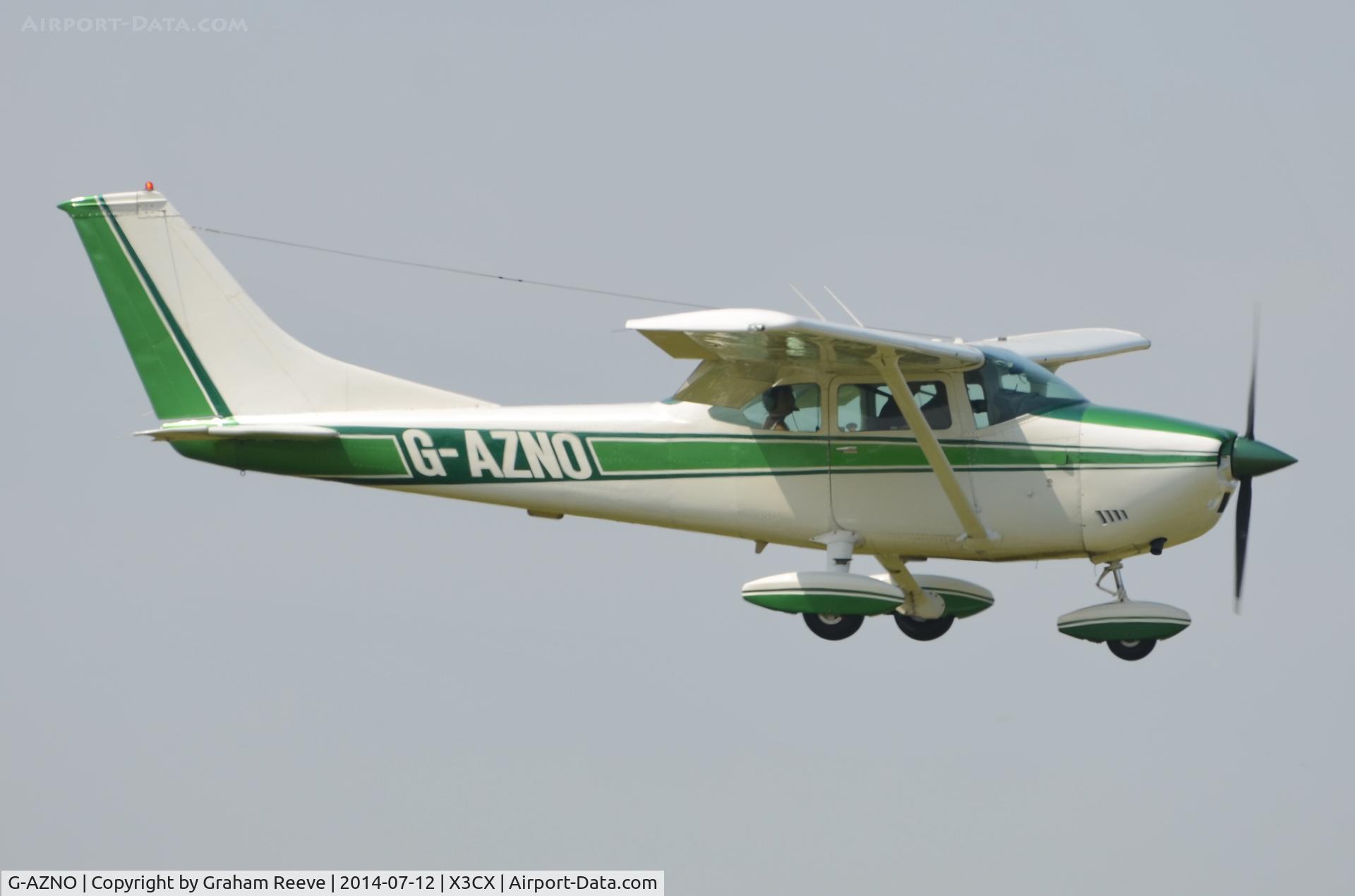 G-AZNO, 1972 Cessna 182P Skylane C/N 182-61005, About to land at Northrepps.
