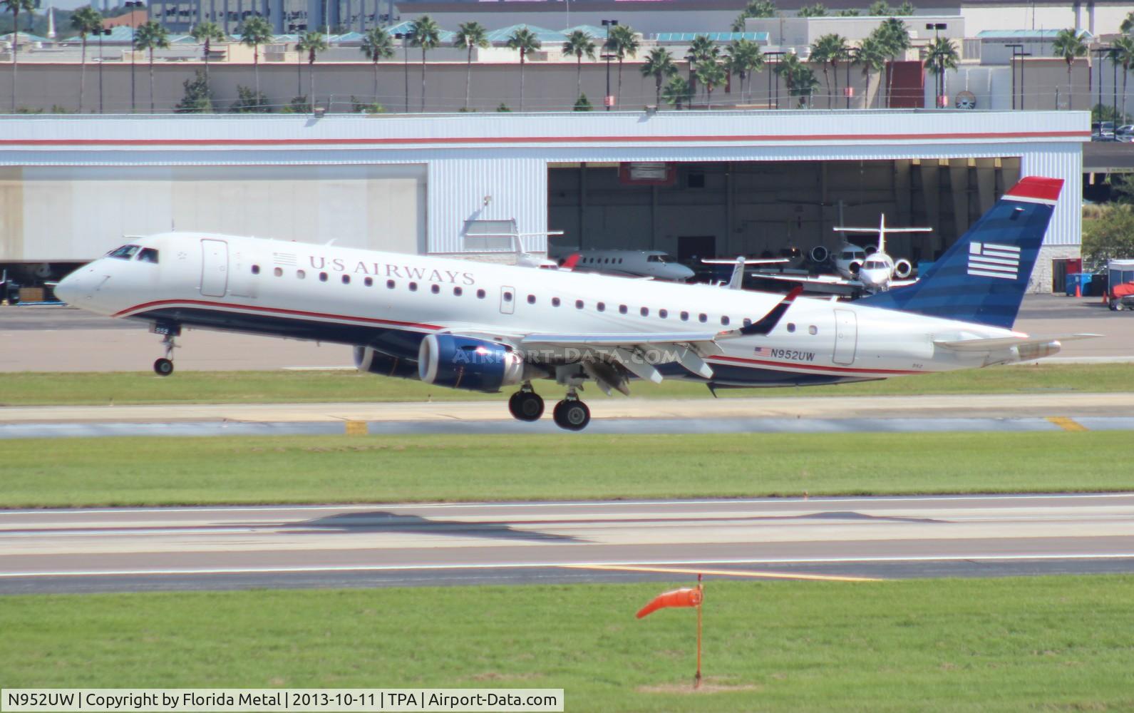 N952UW, 2007 Embraer ERJ-190-100 IGW 190AR C/N 19000119, US Airways E190