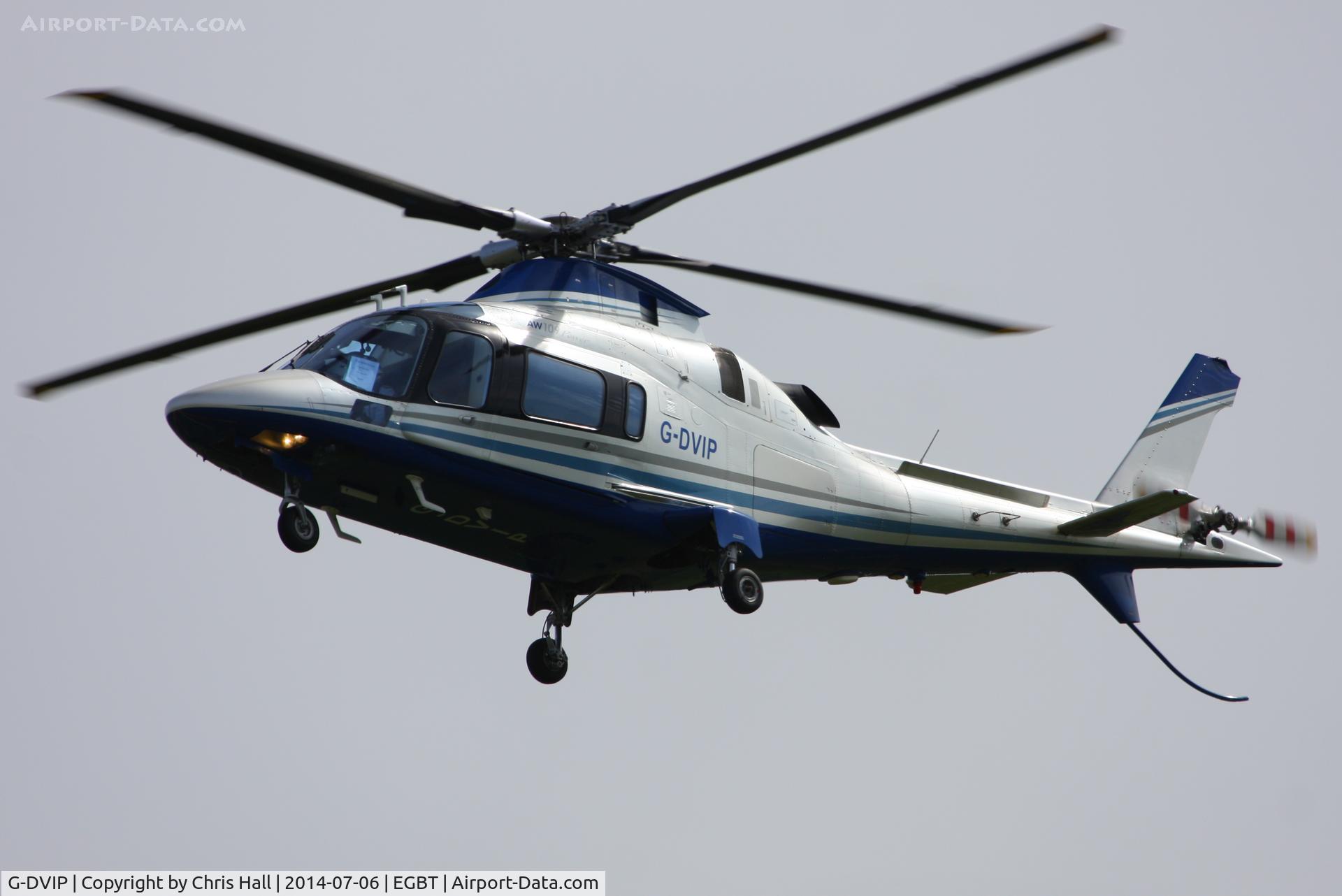 G-DVIP, 2003 Agusta A-109E Power C/N 11217, being used for ferrying race fans to the British F1 Grand Prix at Silverstone
