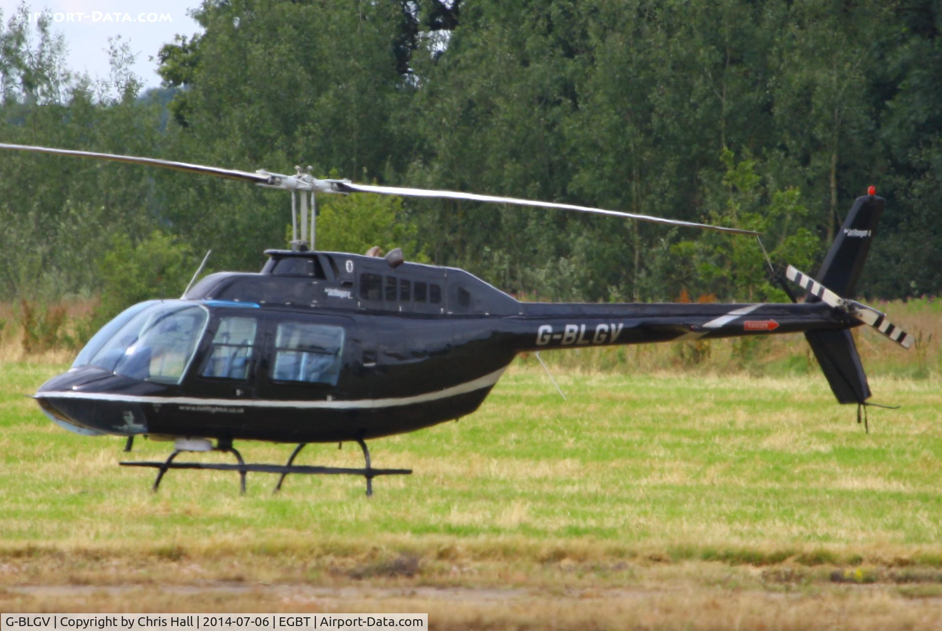 G-BLGV, 1973 Bell 206B JetRanger II C/N 982, being used for ferrying race fans to the British F1 Grand Prix at Silverstone