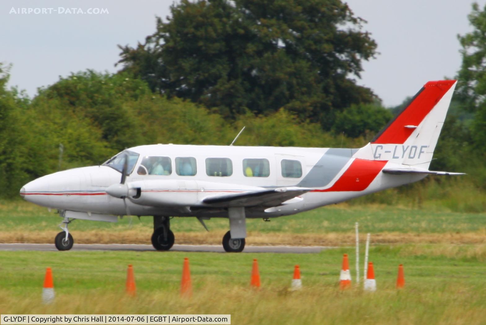 G-LYDF, 1979 Piper PA-31-350 Chieftain C/N 31-7952031, bringing race fans to the British F1 Grand Prix at Silverstone