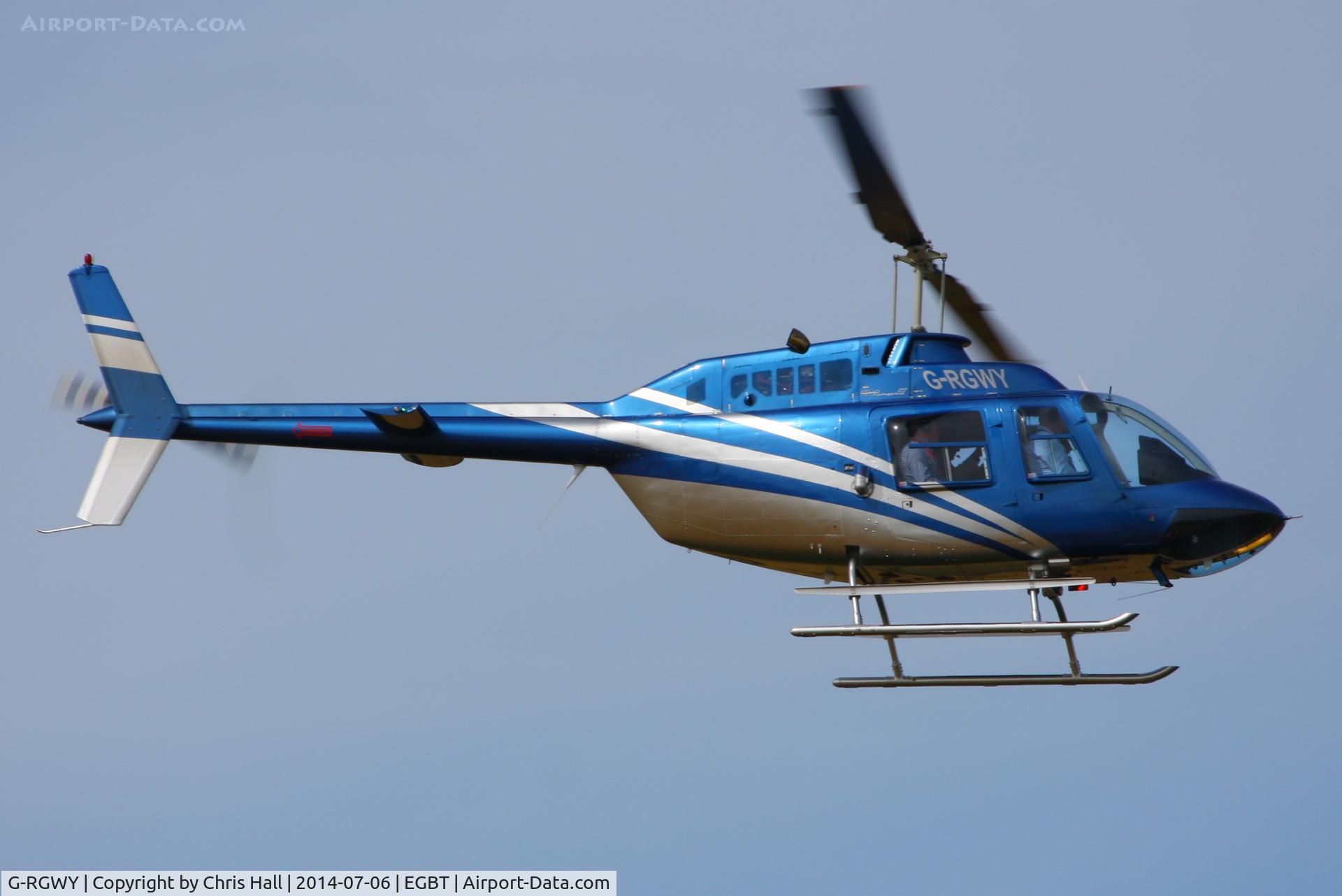 G-RGWY, 1980 Bell 206B JetRanger III C/N 3035, being used for ferrying race fans to the British F1 Grand Prix at Silverstone