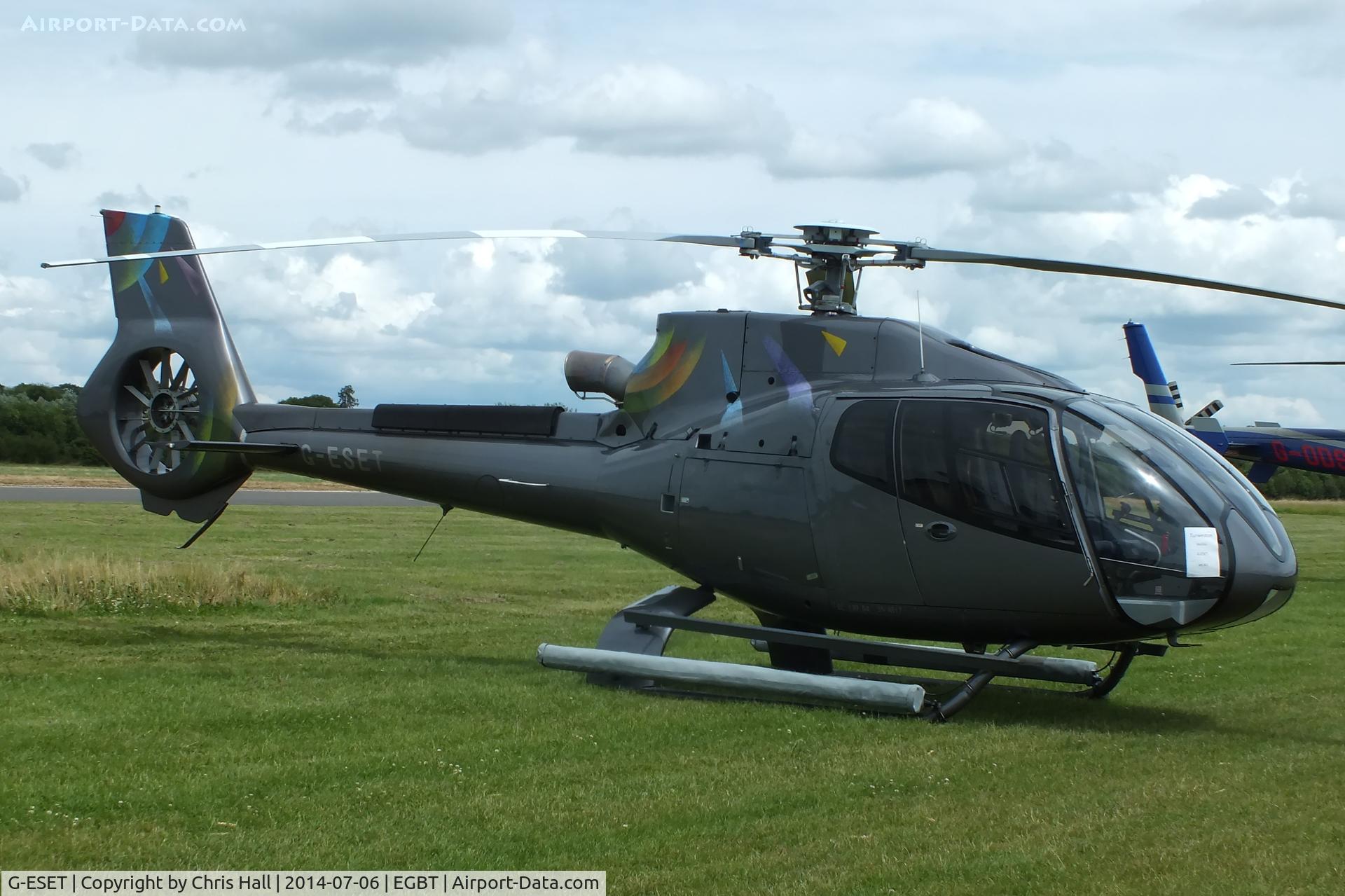 G-ESET, 2009 Eurocopter EC-130B-4 (AS-350B-4) C/N 4817, ferrying race fans to the British F1 Grand Prix at Silverstone
