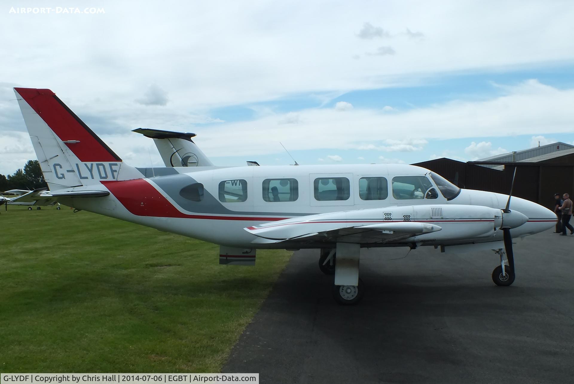 G-LYDF, 1979 Piper PA-31-350 Chieftain C/N 31-7952031, bringing race fans to the British F1 Grand Prix at Silverstone