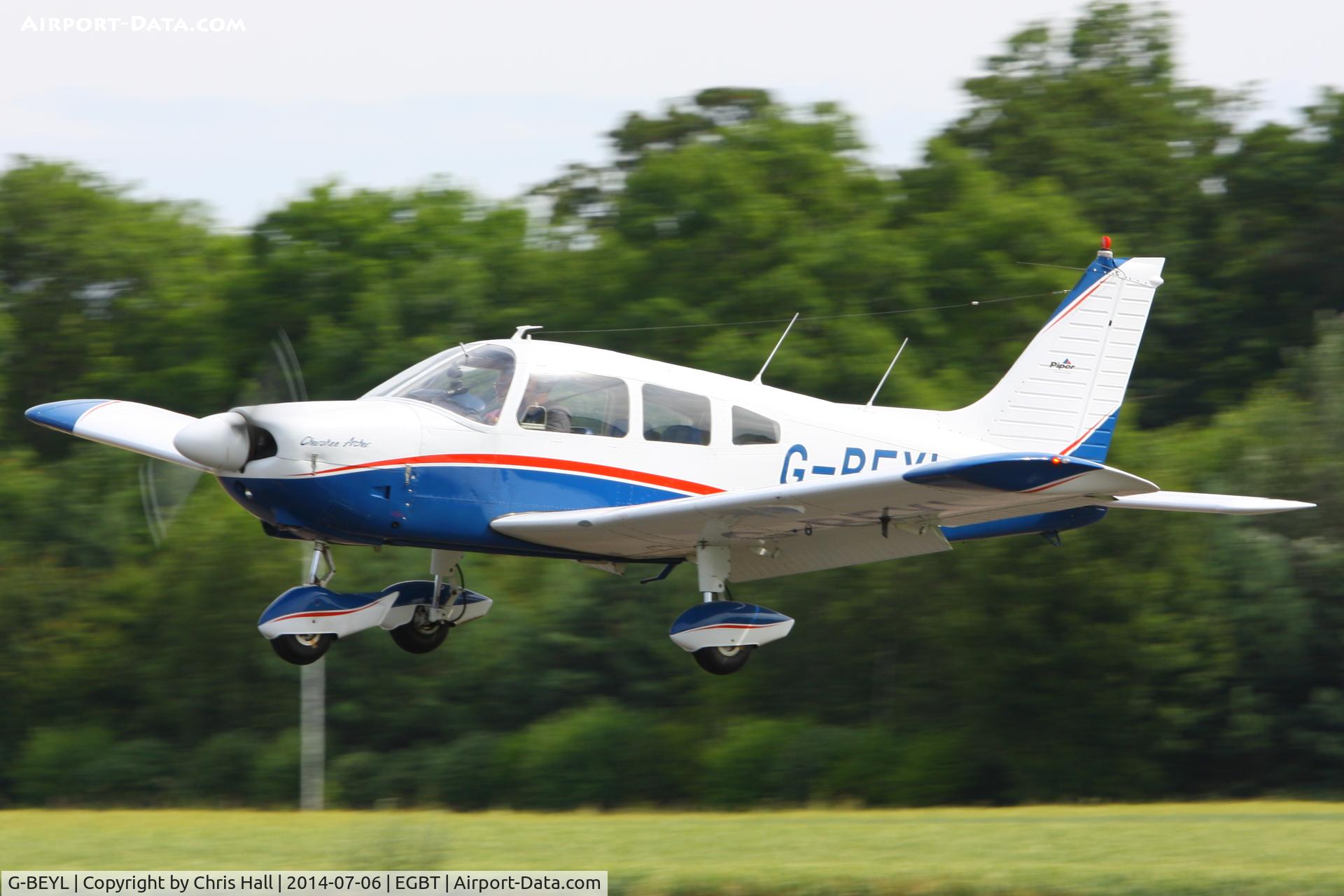 G-BEYL, 1974 Piper PA-28-180 Cherokee Archer C/N 28-7405098, visitor at Turweston