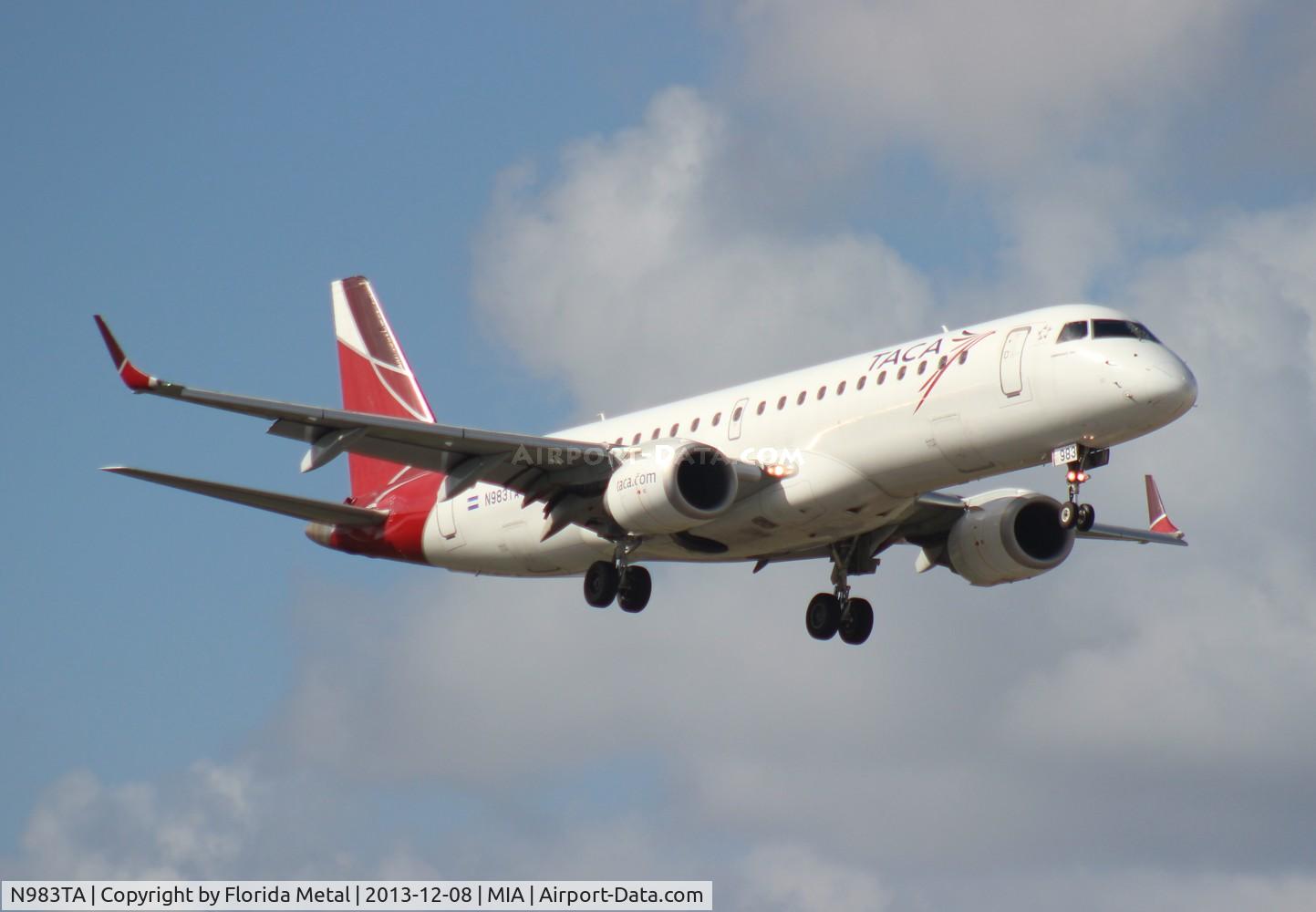 N983TA, 2009 Embraer 190AR (ERJ-190-100IGW) C/N 19000265, Taca E190