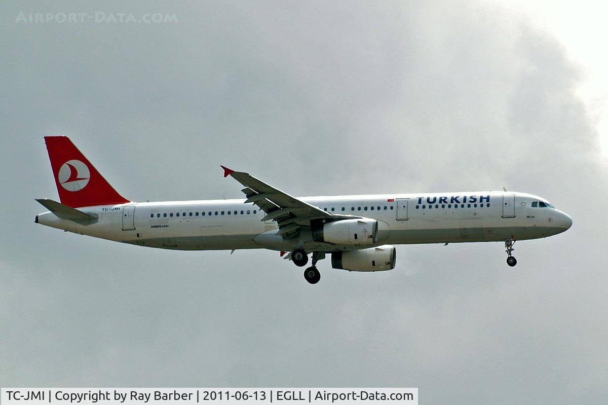 TC-JMI, 2008 Airbus A321-232 C/N 3673, Airbus A321-232 [3673] (THY Turkish Airlines) Home~G 13/06/2011. On finals 27L.