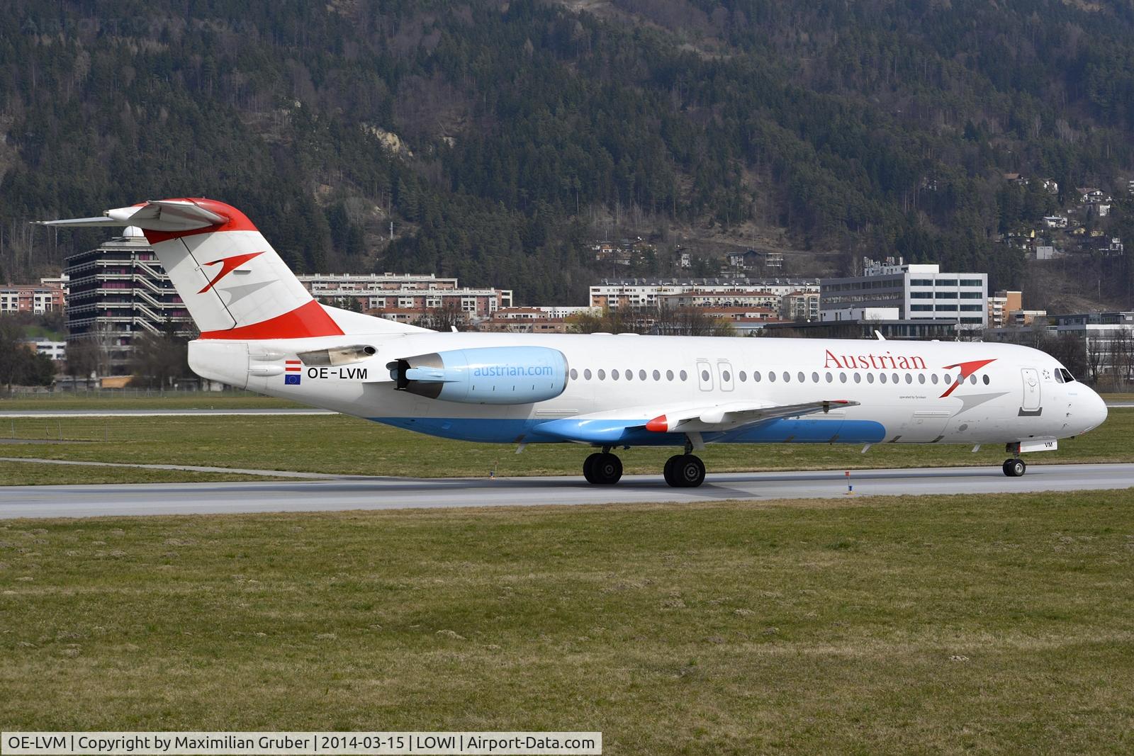 OE-LVM, 1991 Fokker F100 (F-28-0100) C/N 11361, Austrian (Tyrolean)