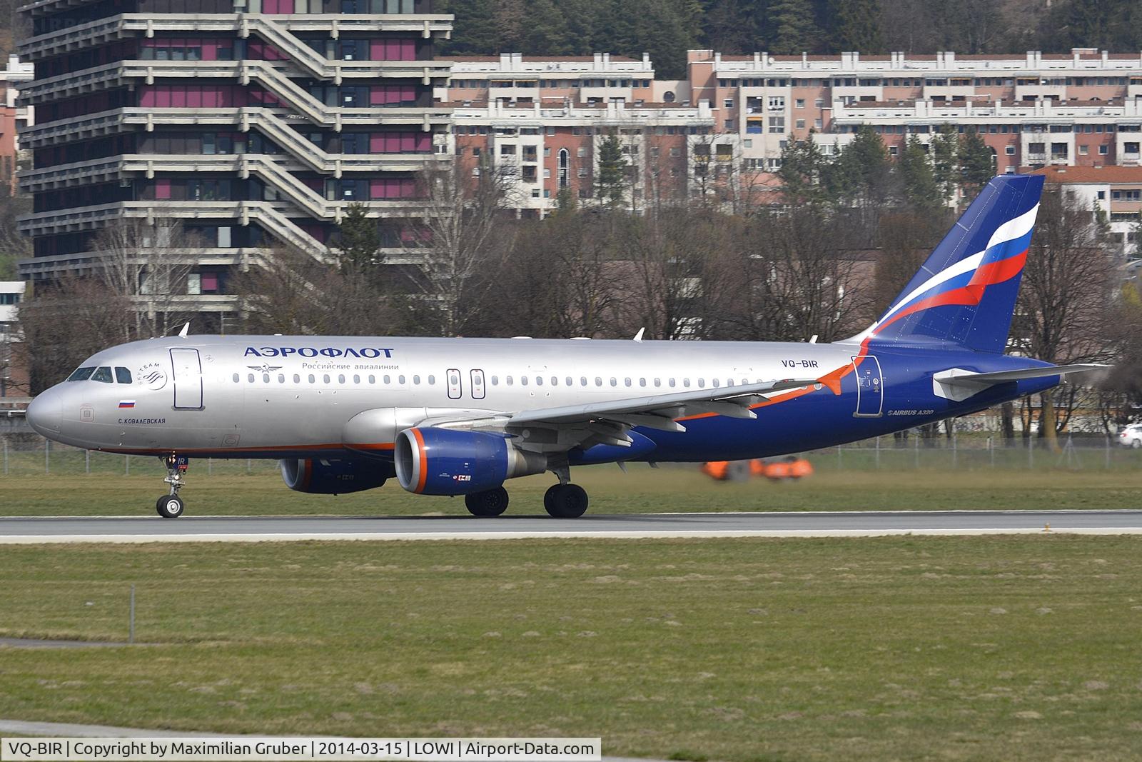 VQ-BIR, 2011 Airbus A320-214 C/N 4625, Aeroflot