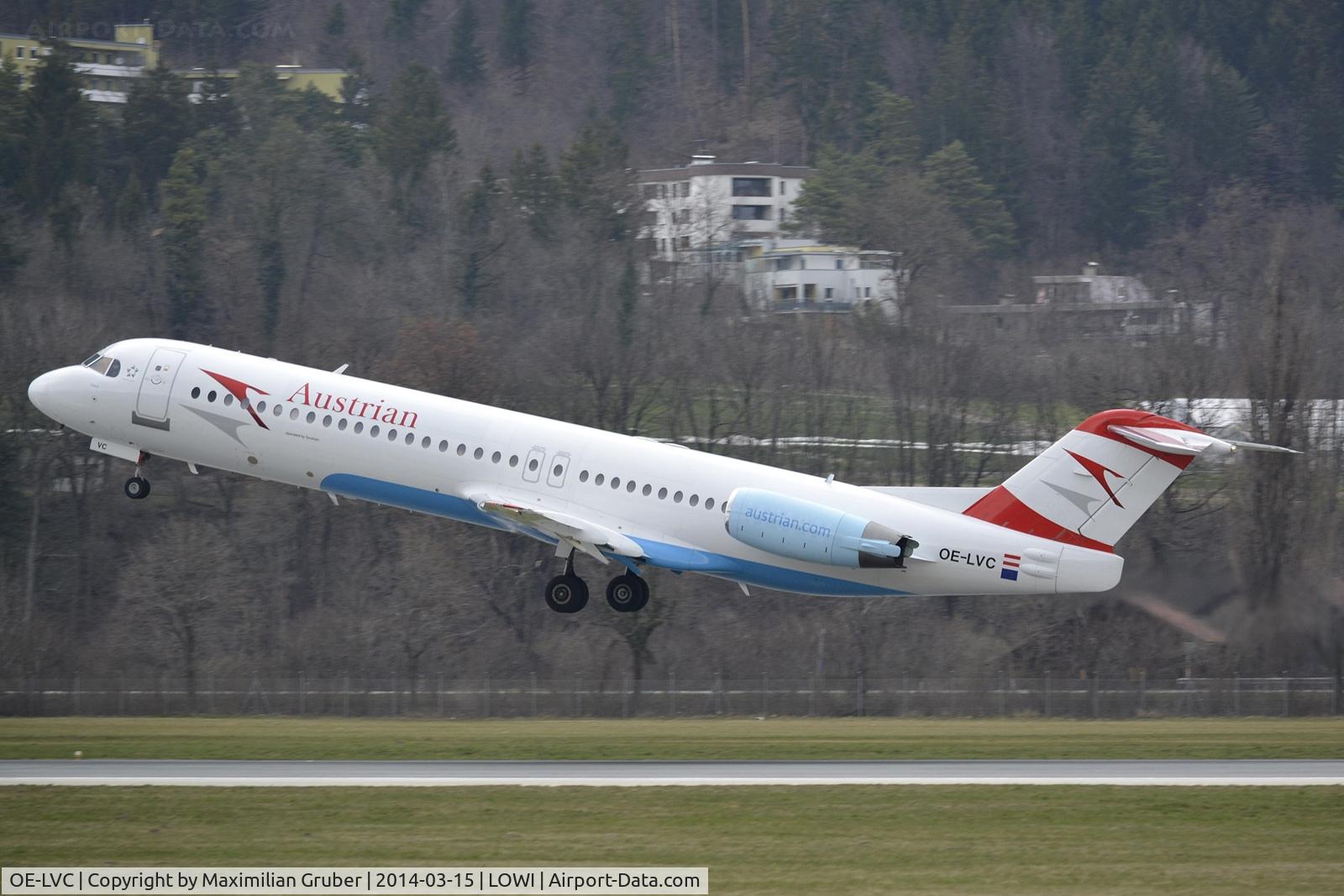 OE-LVC, 1993 Fokker 100 (F-28-0100) C/N 11446, Austrian (Tyrolean)